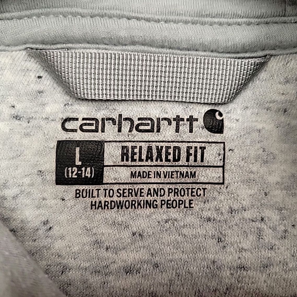 Carhartt Carhartt Hoodie Womens L Gray Relaxed Fit Hooded Logo Sweatshirt Workwear Size L / US 10 / IT 46 - 4 Thumbnail