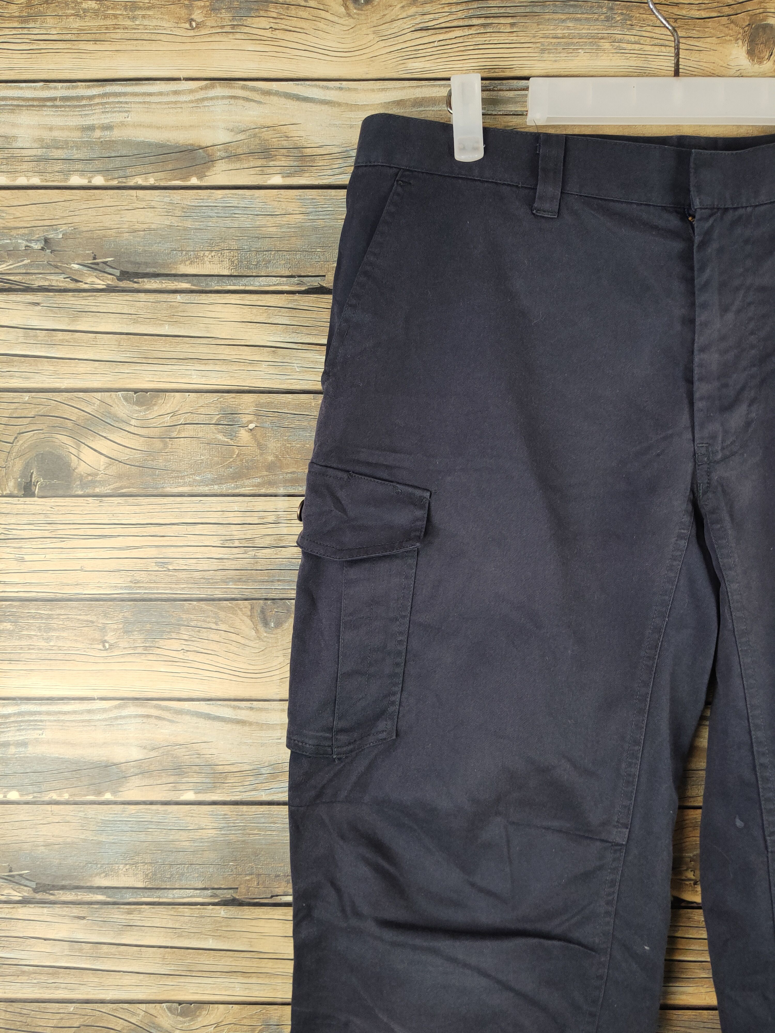 Japanese Brand DL Double X Action Navy Multipocket Cargo Pants #2347 Size US 35 - 3 Thumbnail