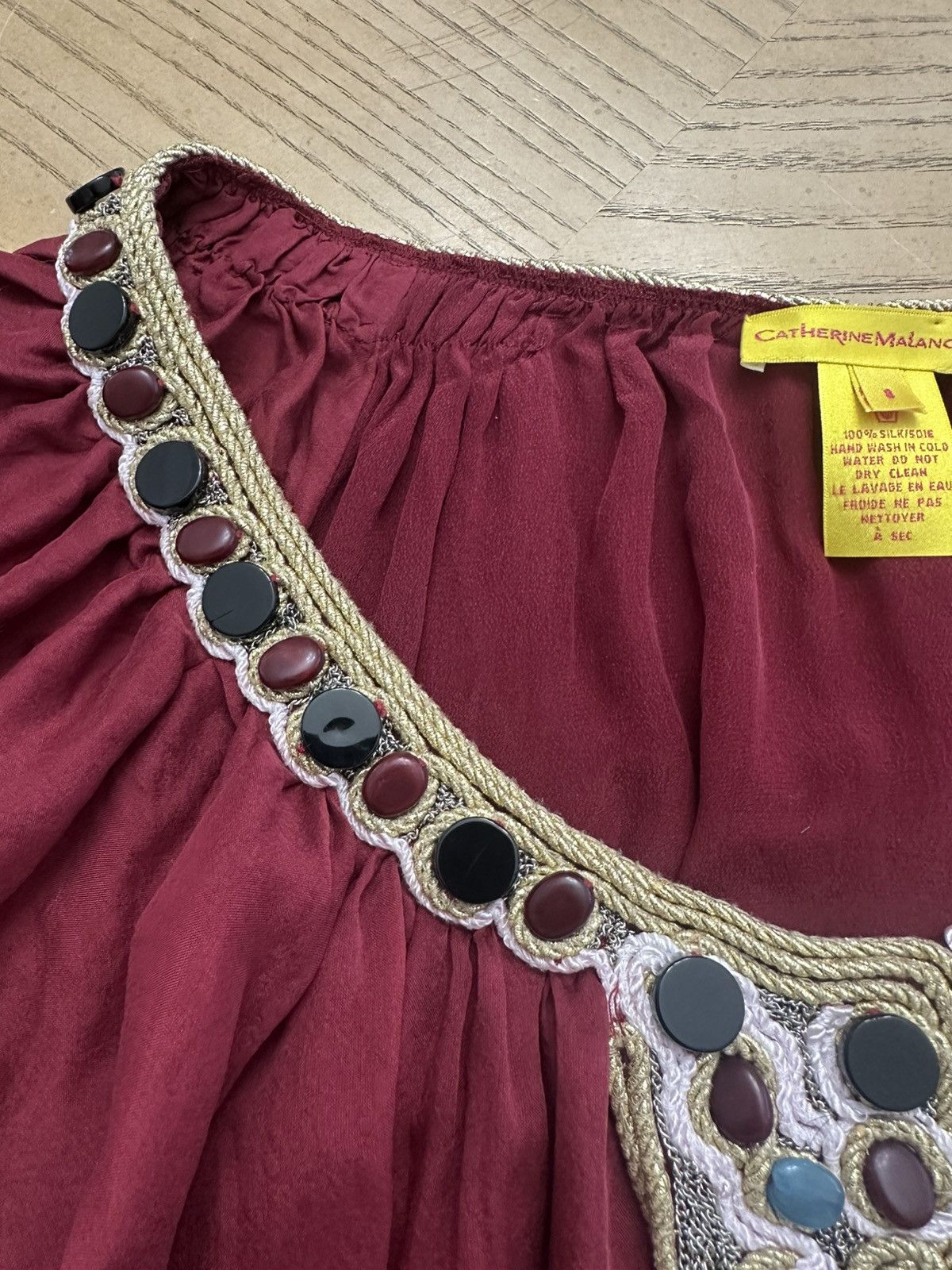Other CATHERINE MALANDRINO Vintage heavily adorned silk top Size M / US 6-8 / IT 42-44 - 6 Thumbnail