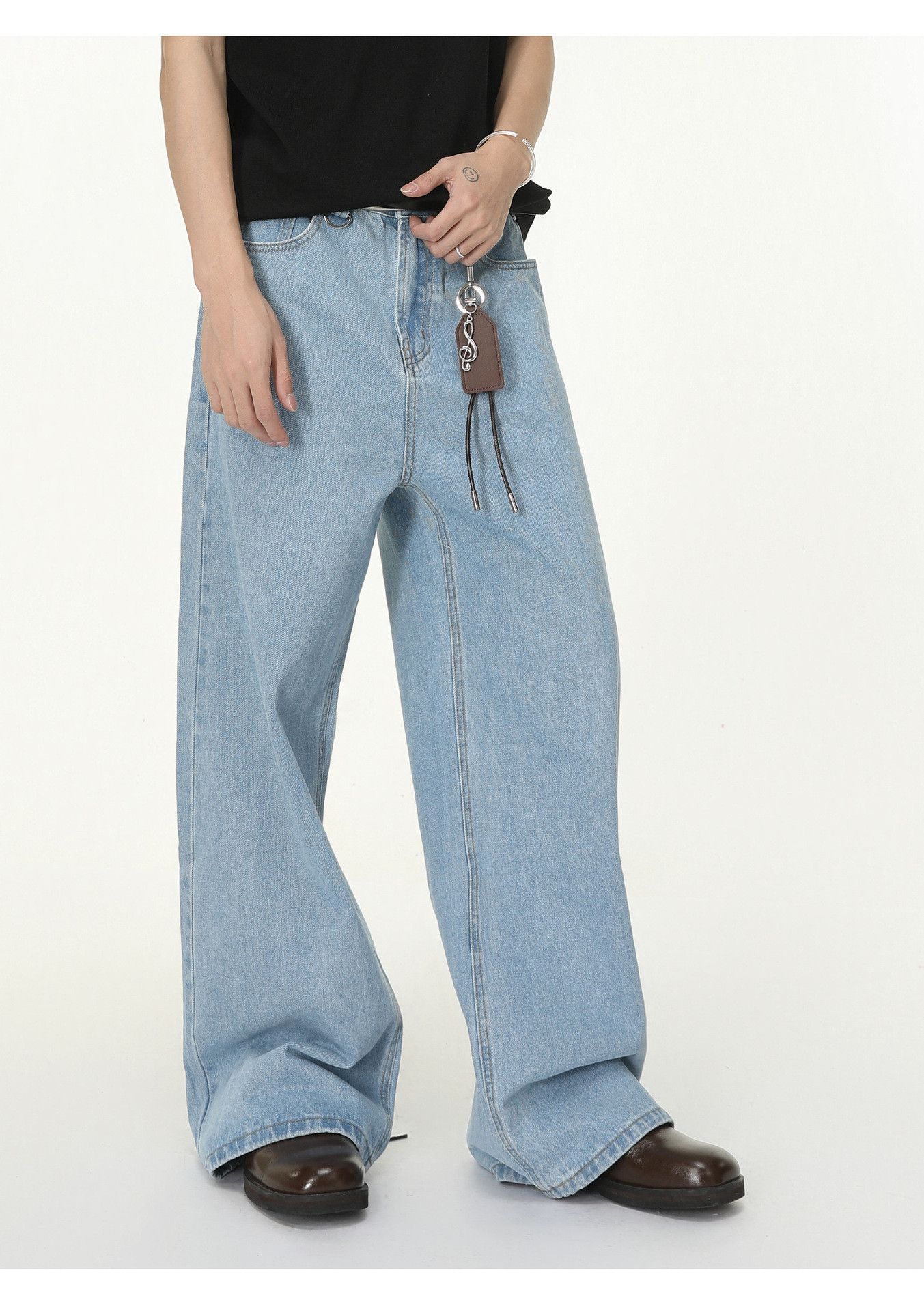 Japanese Brand Japanese retro straight distressed loose casual jeans Size US 32 / EU 48 - 2 Thumbnail