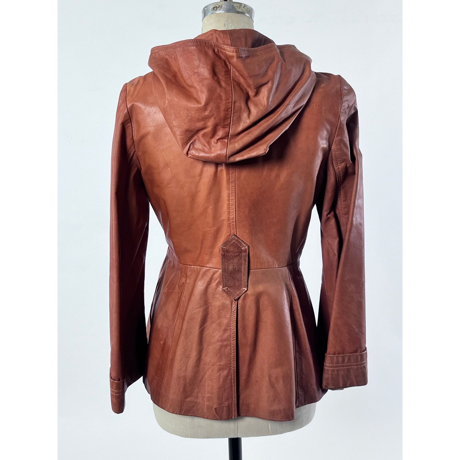Other VTG Hooded Leather Jacket Cottagecore Festival Boho S/M Size S / US 4 / IT 40 - 5 Thumbnail