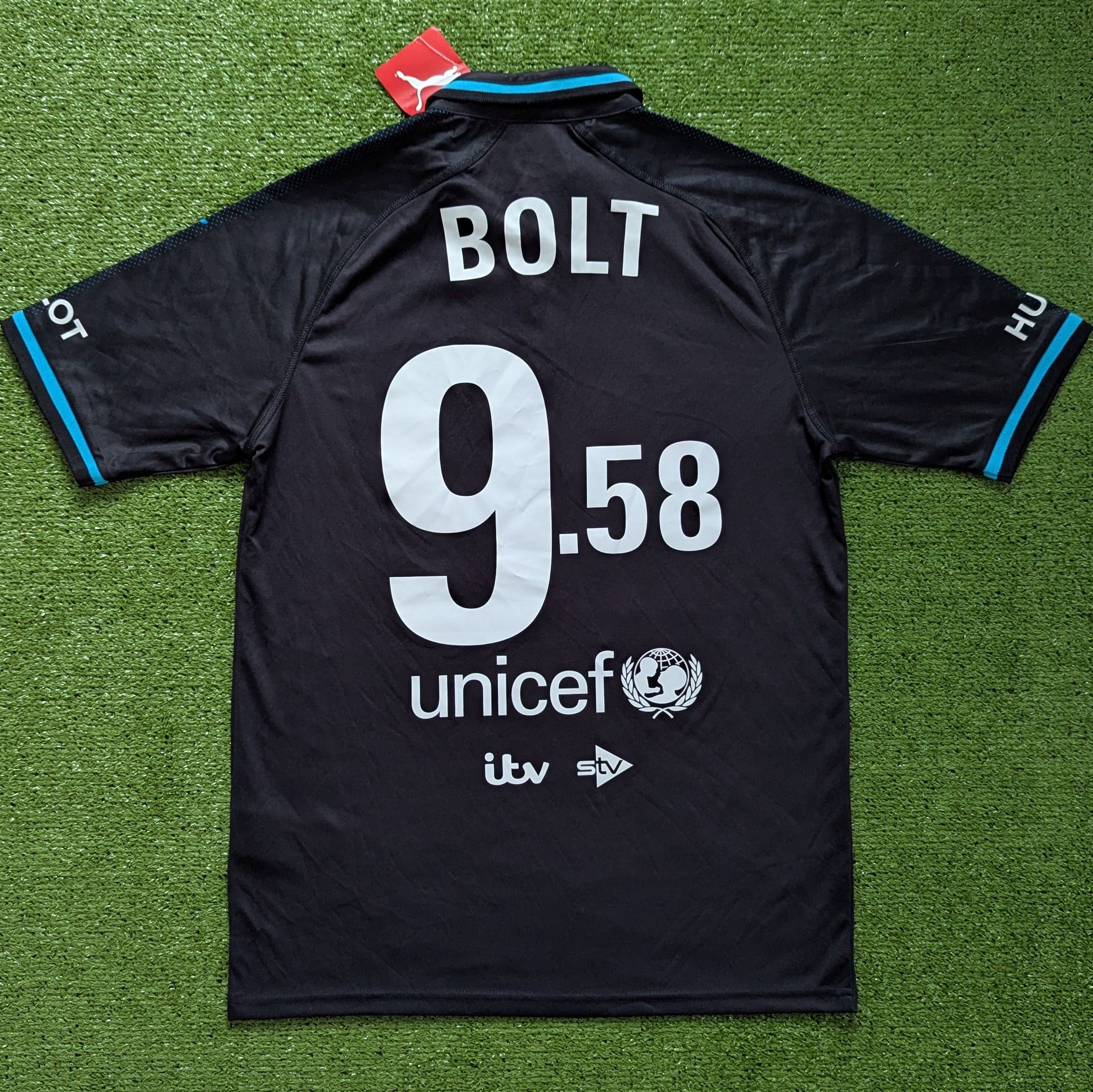 Puma SOCCER AID WORLD XI 2018 PUMA SHIRT JERSEY USAIN BOLT #9.58 Size US M / EU 48-50 / 2 - 1 Thumbnail