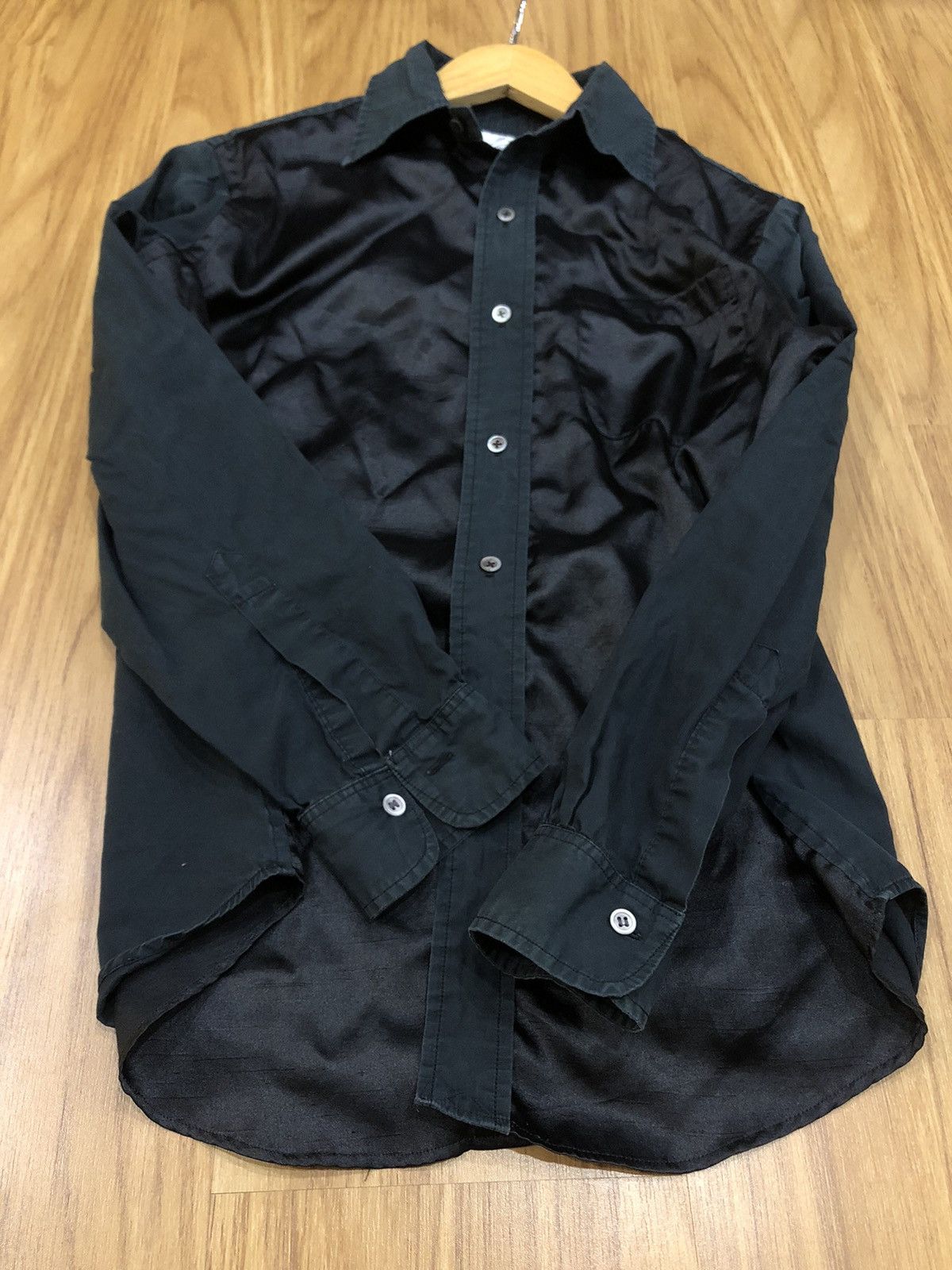 Needles Needles Rebuild Black Half Satin Button Up Shirt Size US S / EU 44-46 / 1 - 15 Thumbnail