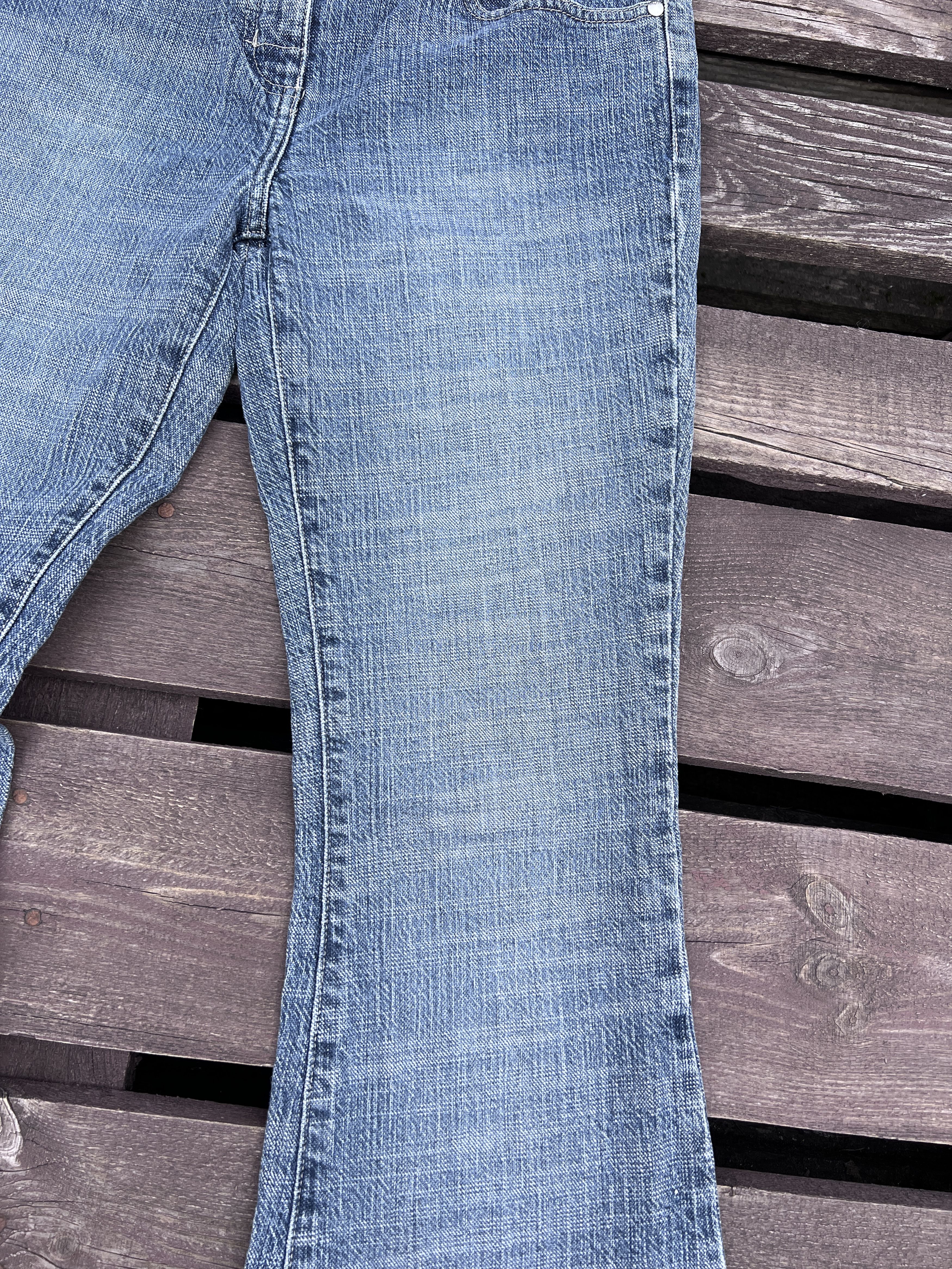 NEXT Next Y2K Vintage Flare Jeans Washed Denim Size 27" / US 4 / IT 40 - 13 Thumbnail