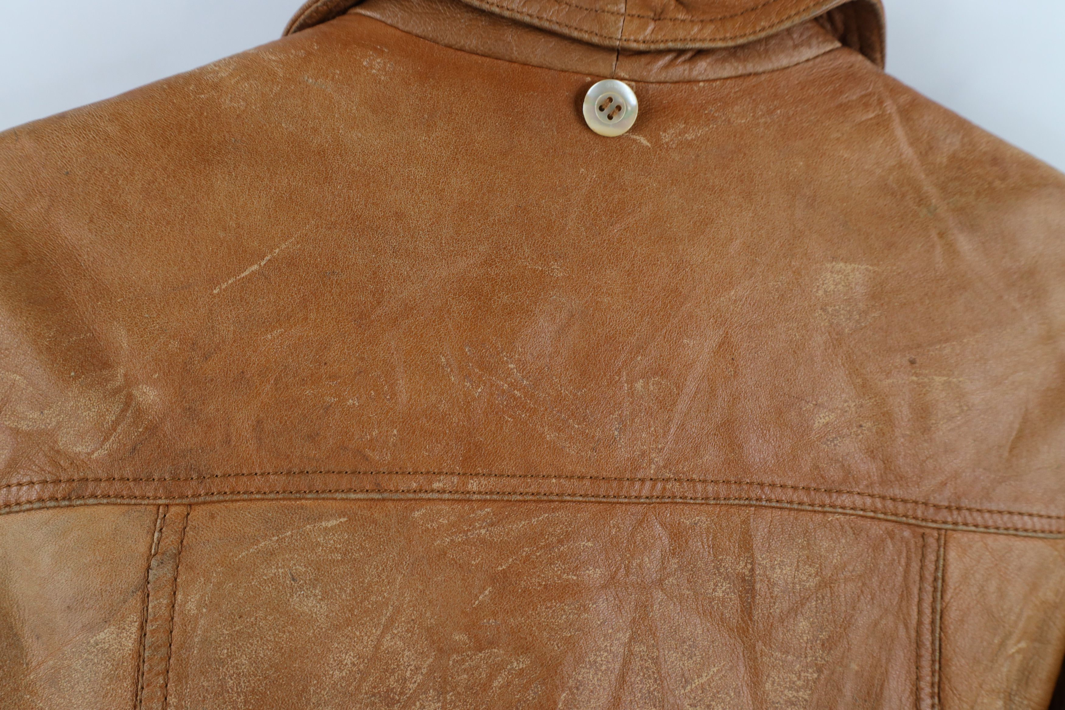 Vintage Vintage 70s Streetwear Deep Pile Fleece Lined Leather Jacket Size XXS / US 00 / IT 34 - 14 Thumbnail