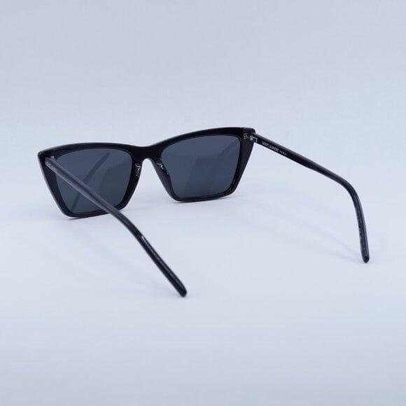 Saint Laurent Paris New Saint Laurent SL737 MICA THIN 001 Sunglasses - Black Size ONE SIZE - 10 Thumbnail