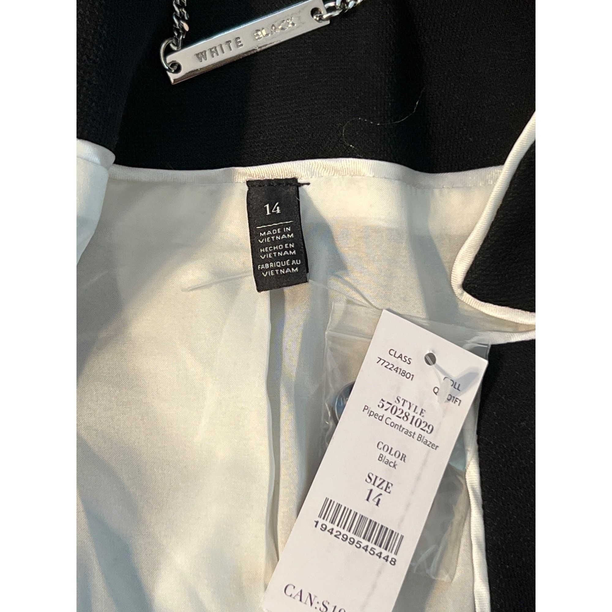 White House Black Market White House Black Market Piped Contrast Blazer Jacket Profes Size XL / US 12-14 / IT 48-50 - 6 Thumbnail