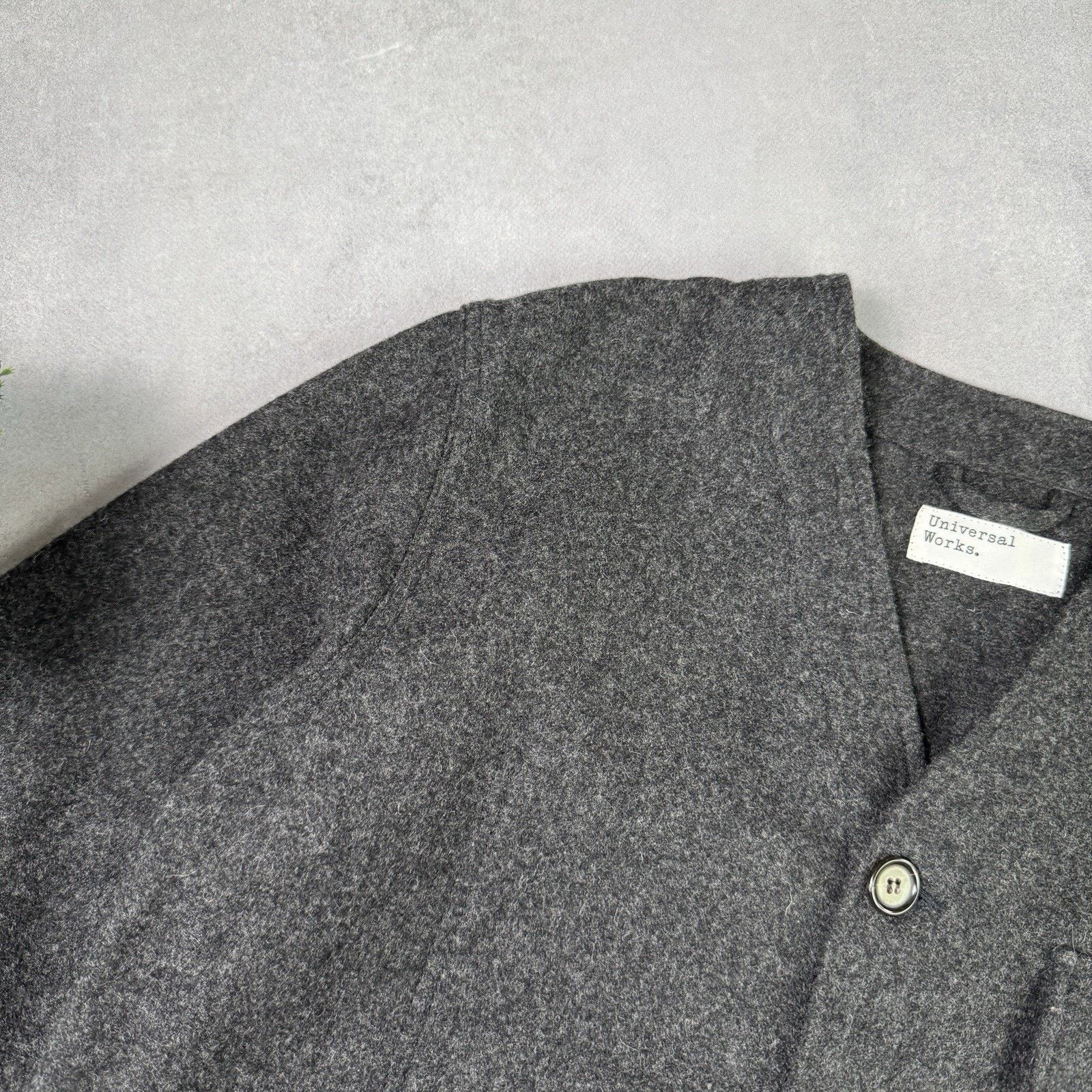 Universal Works Universal Works Men's Melton Wool Cabin Jacket Grey Men Size US L / EU 52-54 / 3 - 7 Thumbnail