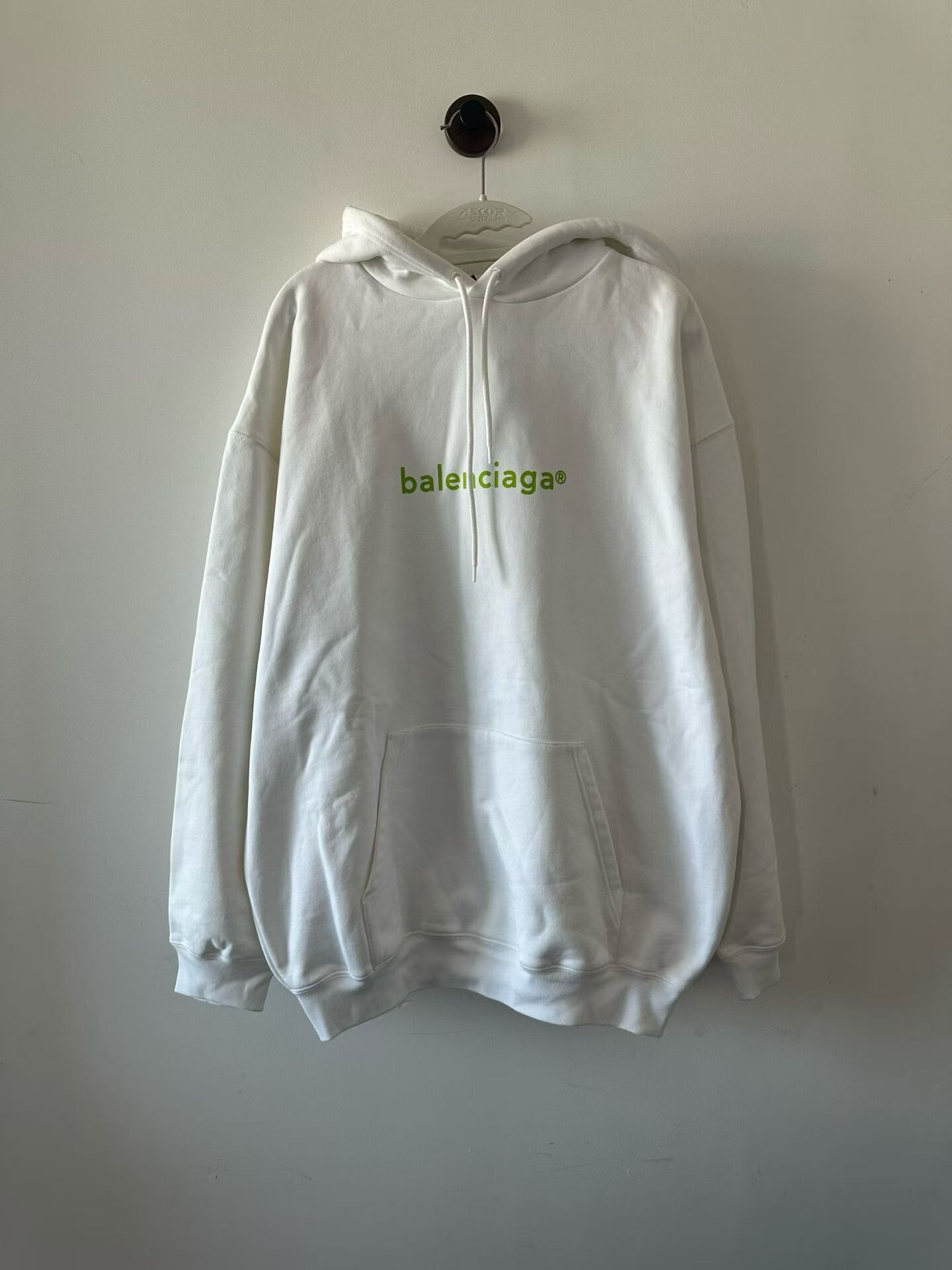 Balenciaga Balenciaga White Logo Hoodie Size US XL / EU 56 / 4 - 1 Thumbnail