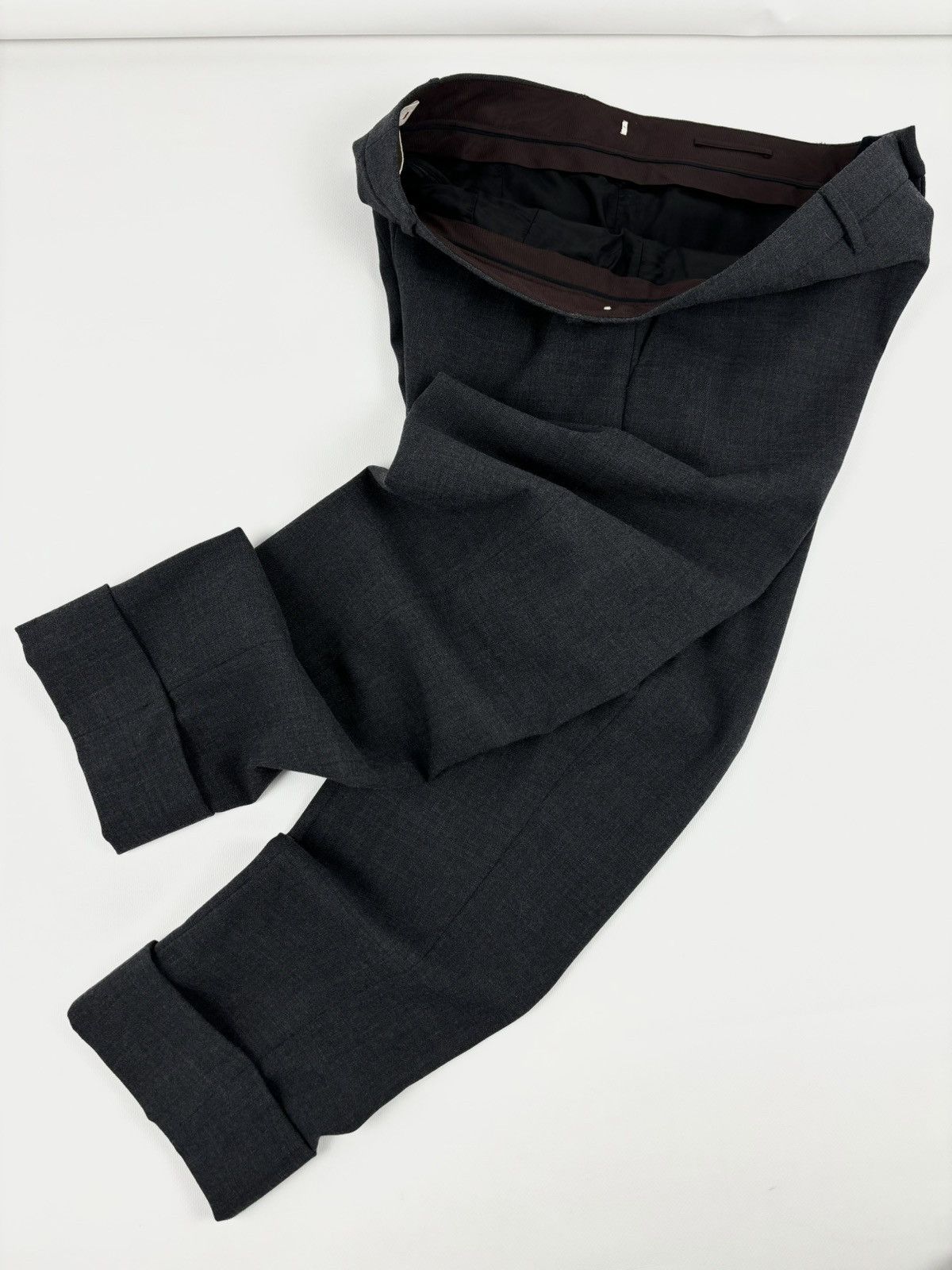 Balenciaga × Marni Unisex Commessa Wool Italy Classic Grey Pants Pocket Tapered Trousers 44 Size 30" / US 8 / IT 44 - 3 Thumbnail