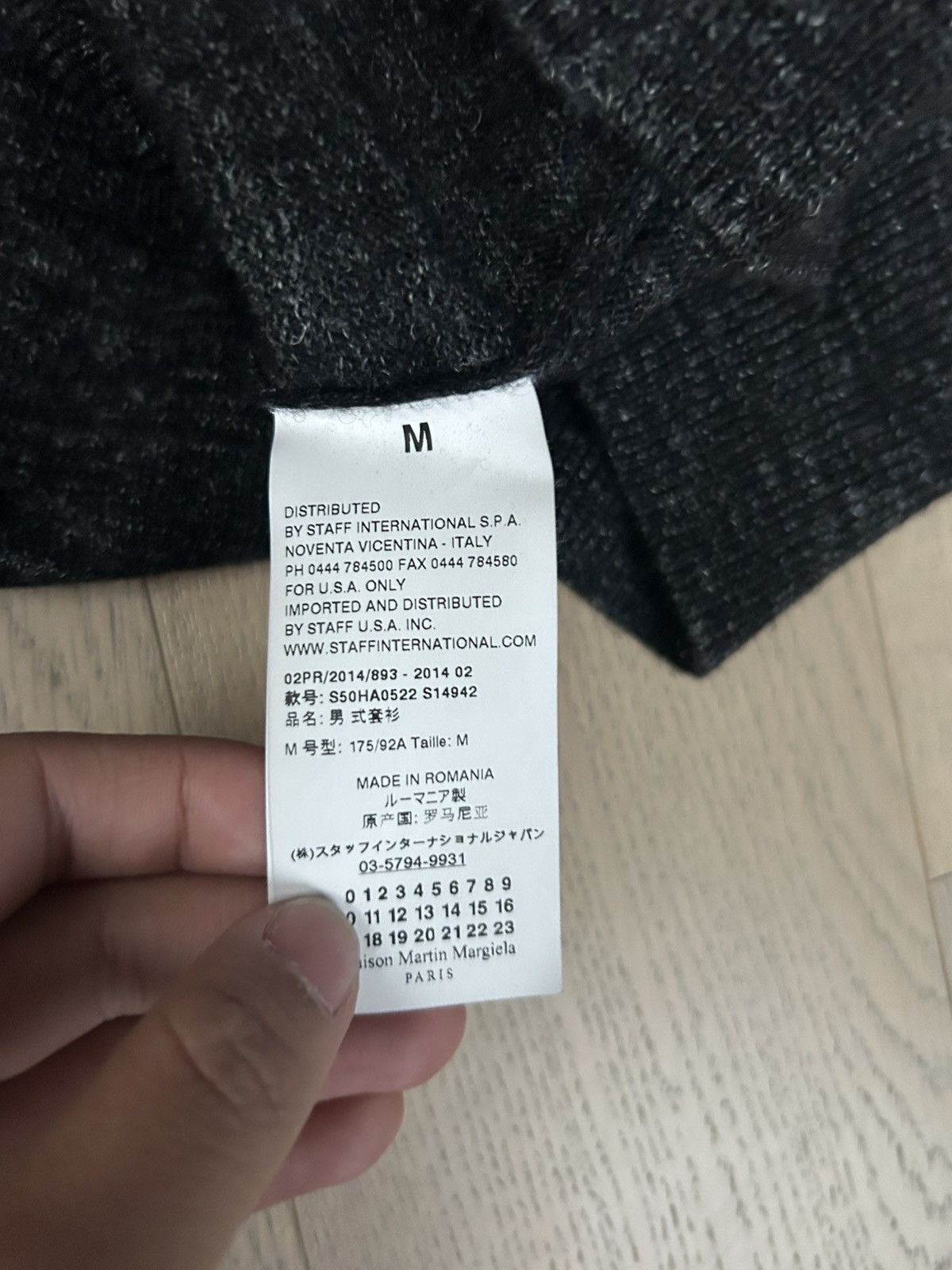 Maison Margiela Maison Margiela Black V Neck Wool Sweater Size US M / EU 48-50 / 2 - 8 Thumbnail