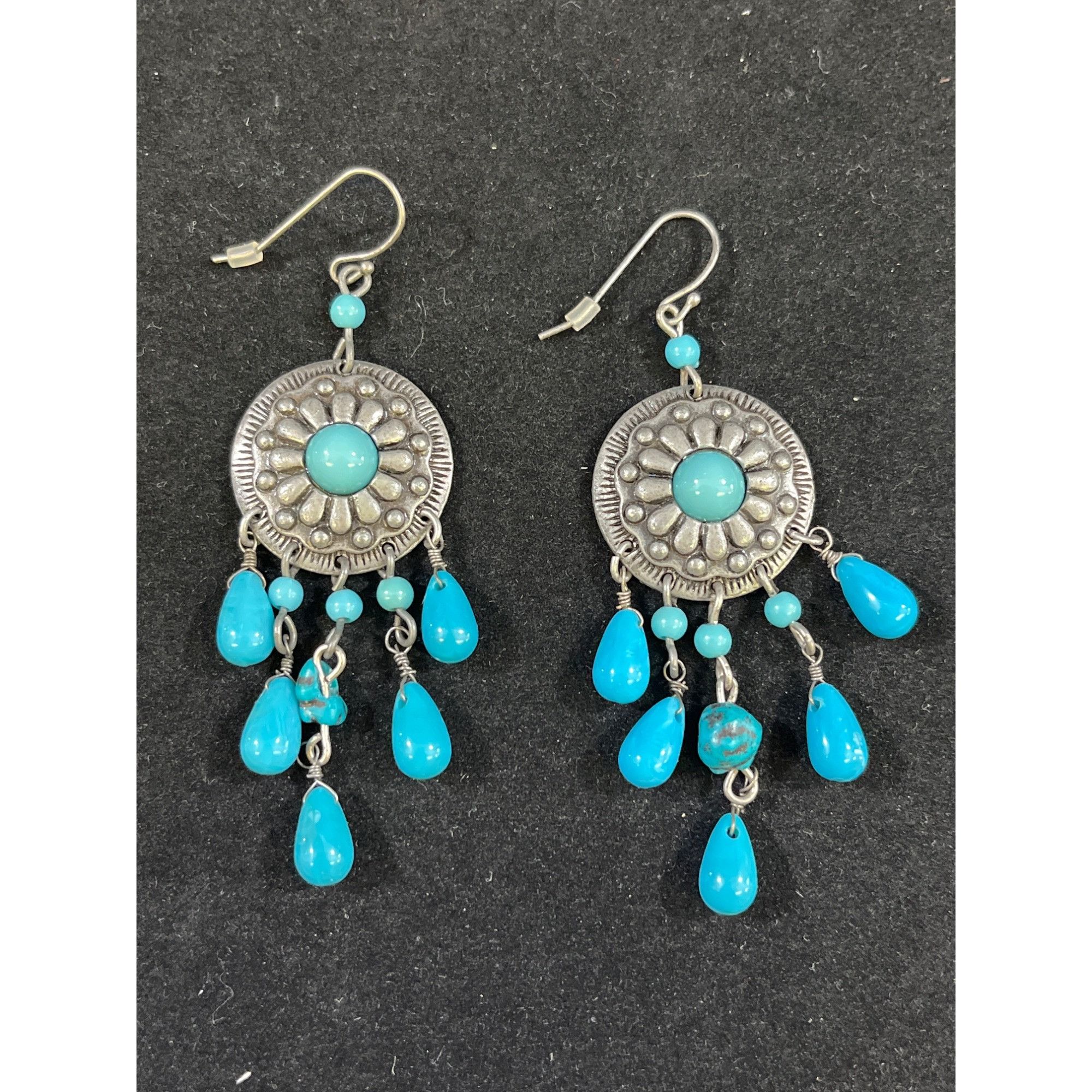 Other Avon Womens Blue Tigers Eye Accented Chandelier Earrings SKU Size ONE SIZE - 2 Thumbnail