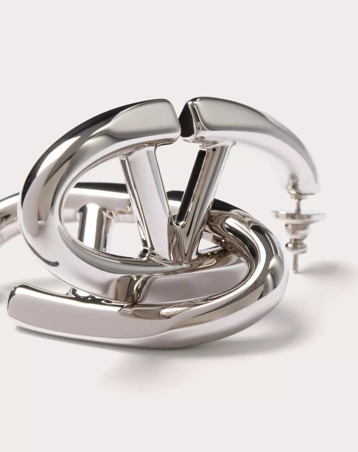 Valentino oc11z0725 Size:OS/The Bold Edition Metal Earrings in Silver Size ONE SIZE - 2 Thumbnail