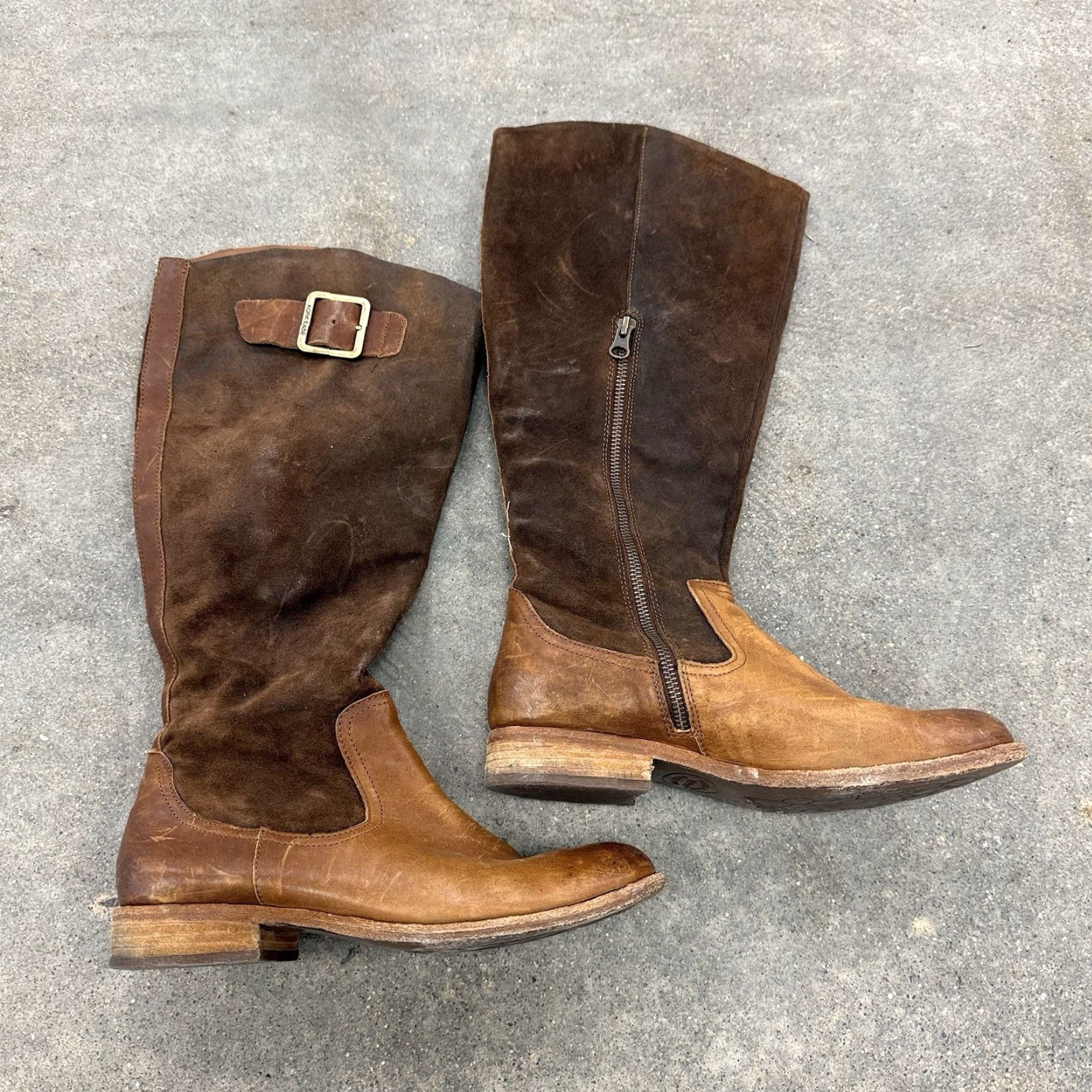 Vintage VINTAGE Kork-Ease Rue Riding Boots Tall Leather Suede Light Brown 8.5 M Womens Boots Size US 9 / IT 39 - 2 Thumbnail
