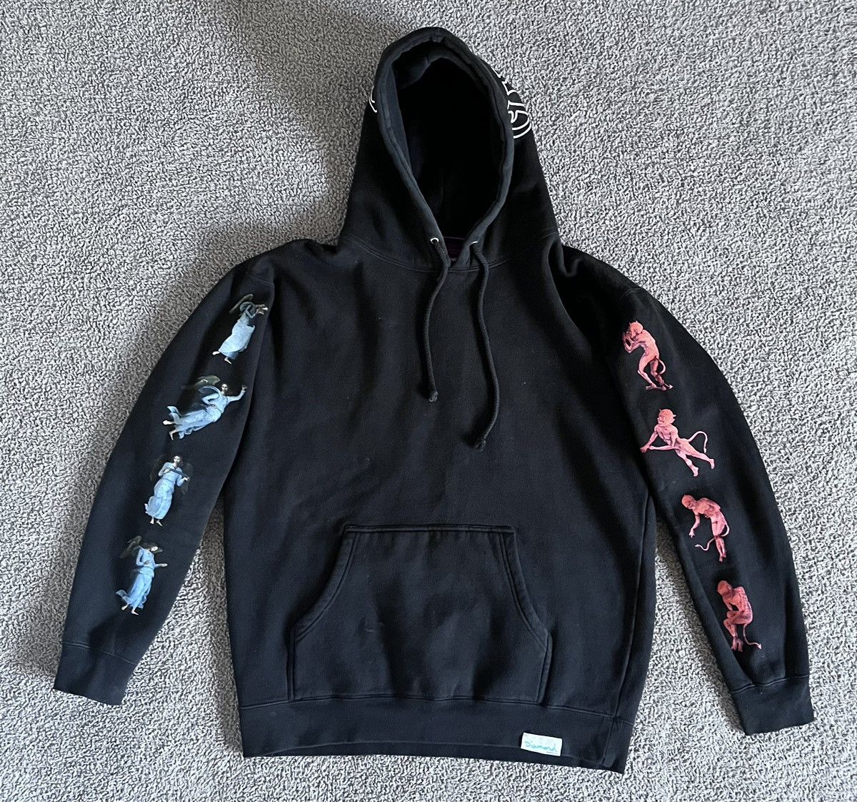 image of Diamond Supply Co “Angels And Demons” Hoody Size Medium in Black, Men's