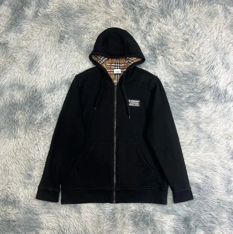 Burberry Burberry Black Cotton Hooded Jacket for Men Size US L / EU 52-54 / 3 - 1 Thumbnail