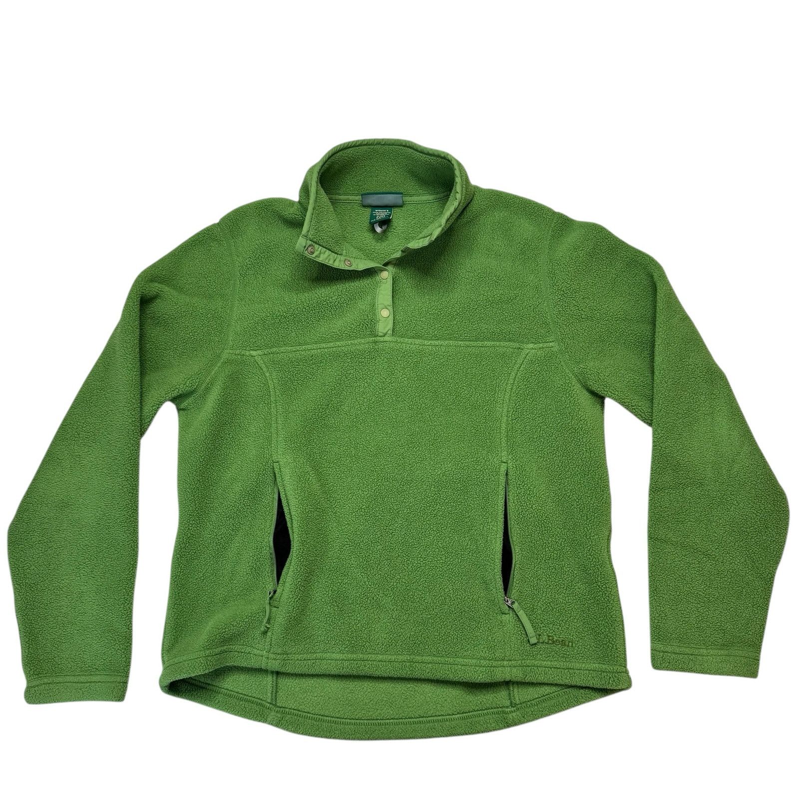 L.L. Bean Vintage LL BEAN Fleece Pullover Sweatshirt Green Size Medium Size M / US 6-8 / IT 42-44 - 4 Thumbnail