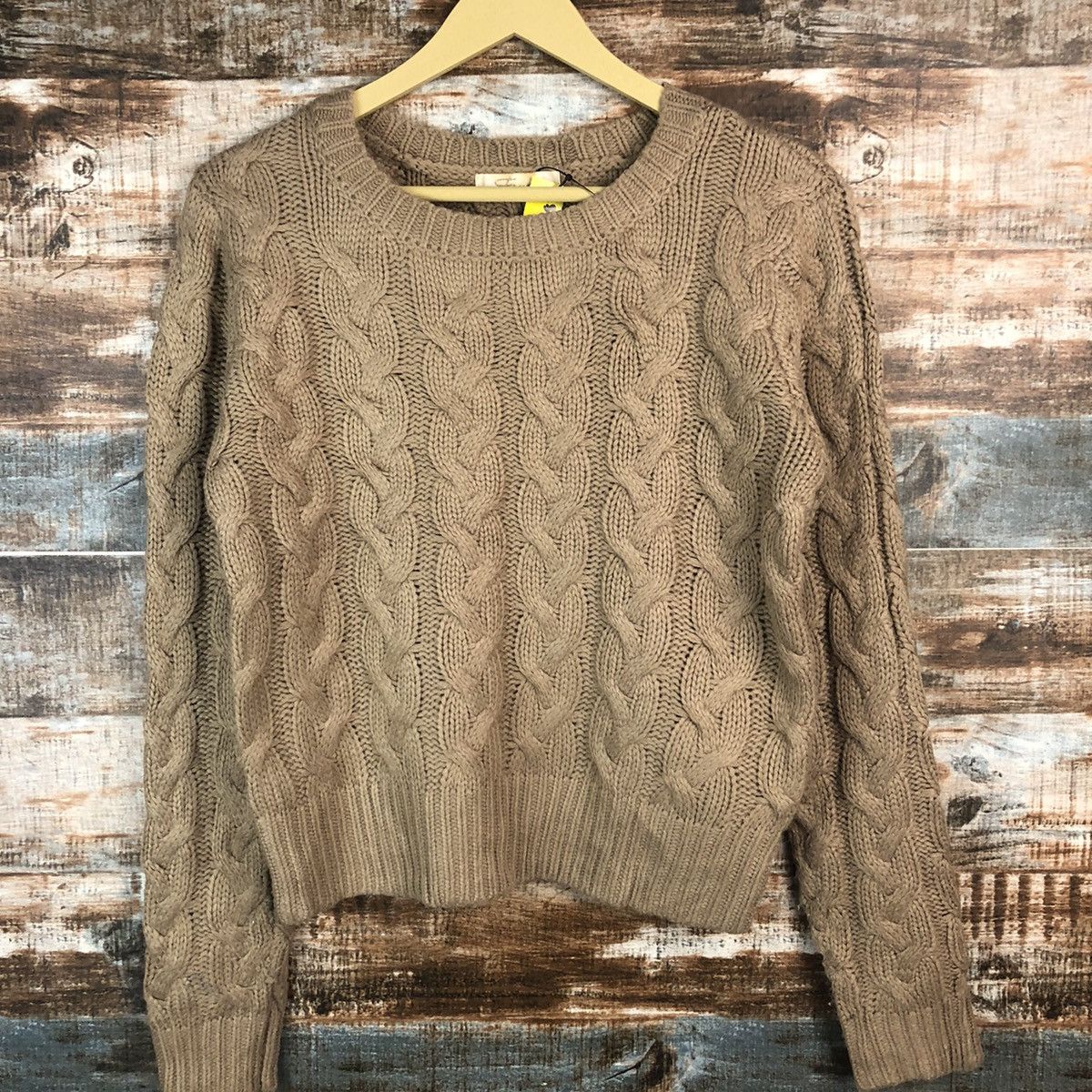 Homespun Knitwear × Japanese Brand Free Sia Brown cable Knitwear #A1882 Size S / US 4 / IT 40 - 3 Thumbnail