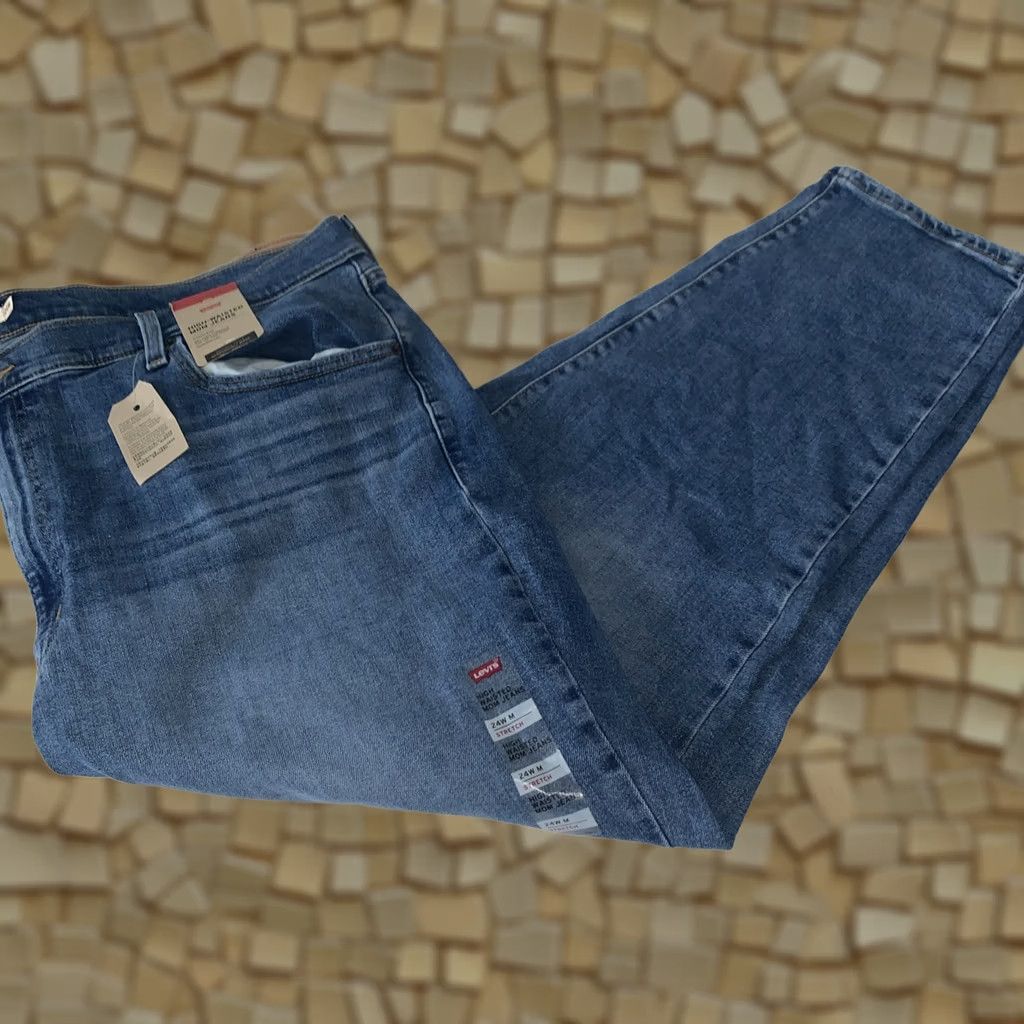 Levi's VINTAGE Levi's High Waisted Mom Jeans 24W Plus Size Denim Blue 5-Pocket Logo Zipper Button Stretch Size 42" / US 20 - 1 Thumbnail