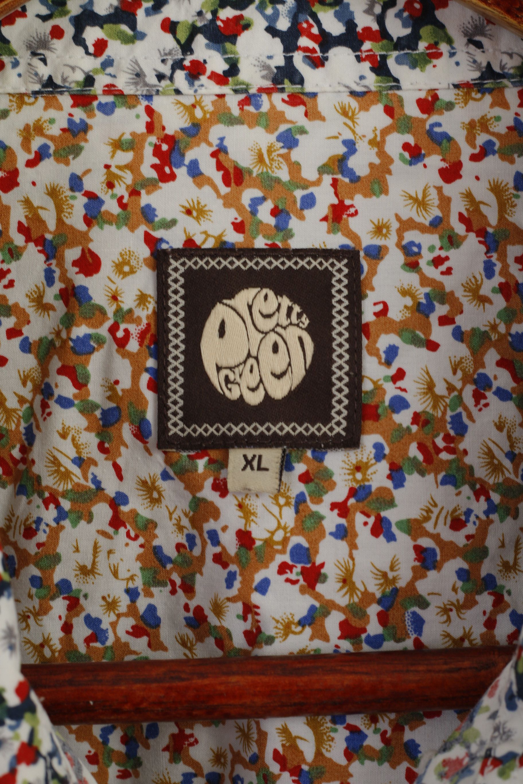 Pretty Green Pretty Green Men XL Casual Shirt White Printed 7930 Size US XL / EU 56 / 4 - 5 Thumbnail