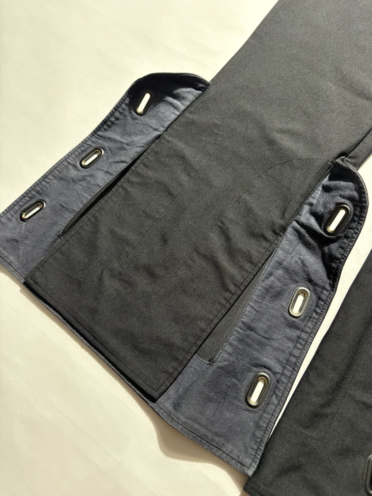 Issey Miyake ISSEY MIYAKE LEATHER LACE UP NYLON PANTS Size 32" / US 10 / IT 46 - 3 Thumbnail