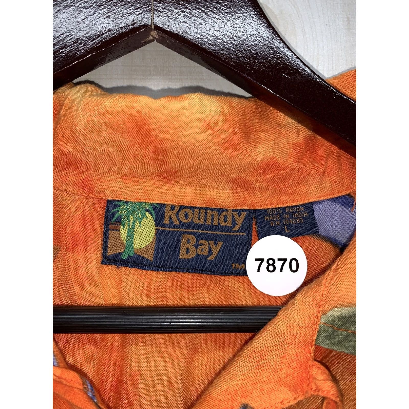 Vintage VINTAGE Roundy Bay Mens Tulip Bright Orange Button Up Shirt Size L-7870 Size US L / EU 52-54 / 3 - 2 Thumbnail