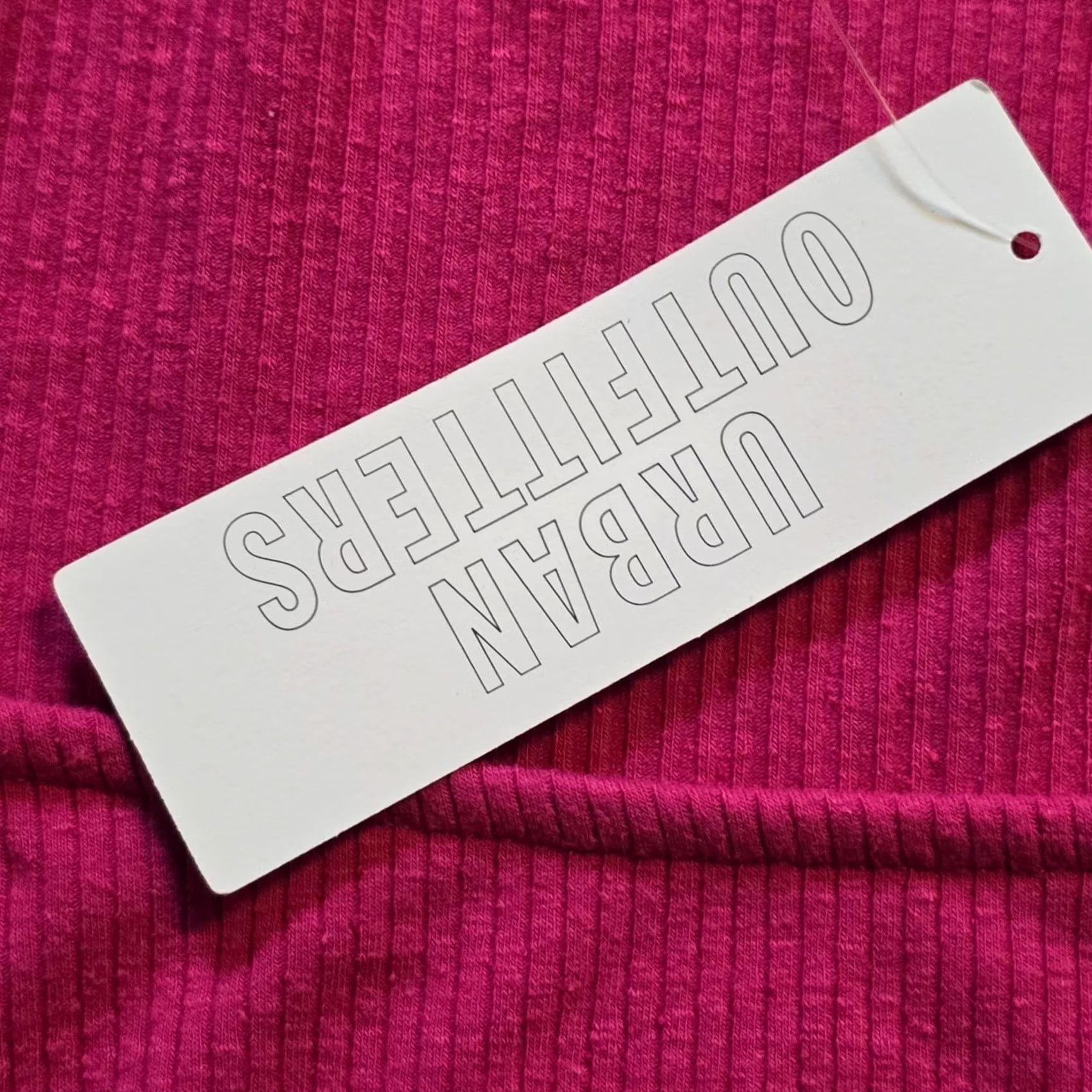 Urban Outfitters Urban Outfitters Top Women's Large Pink Ribbed Cropped Long Sleeve Capsule Casual Shirt Size L / US 10 / IT 46 - 5 Thumbnail