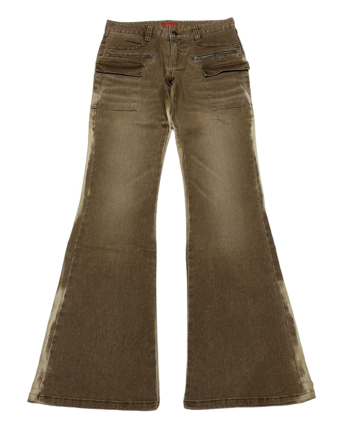 Other RARE FLARE JEANS ORANGE FADED BOOTCUT DENIM JEANS Size 26" / US 2 / IT 38 - 1 Thumbnail