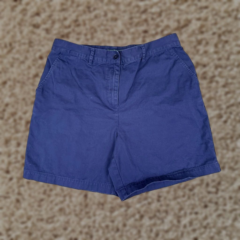 Ralph Lauren Lauren Ralph Lauren Women's Chino Shorts 10 Blue Cotton Blend 5-Pocket Regular Fit Outdoor Hiking Size 32" / US 10 / IT 46 - 1 Thumbnail