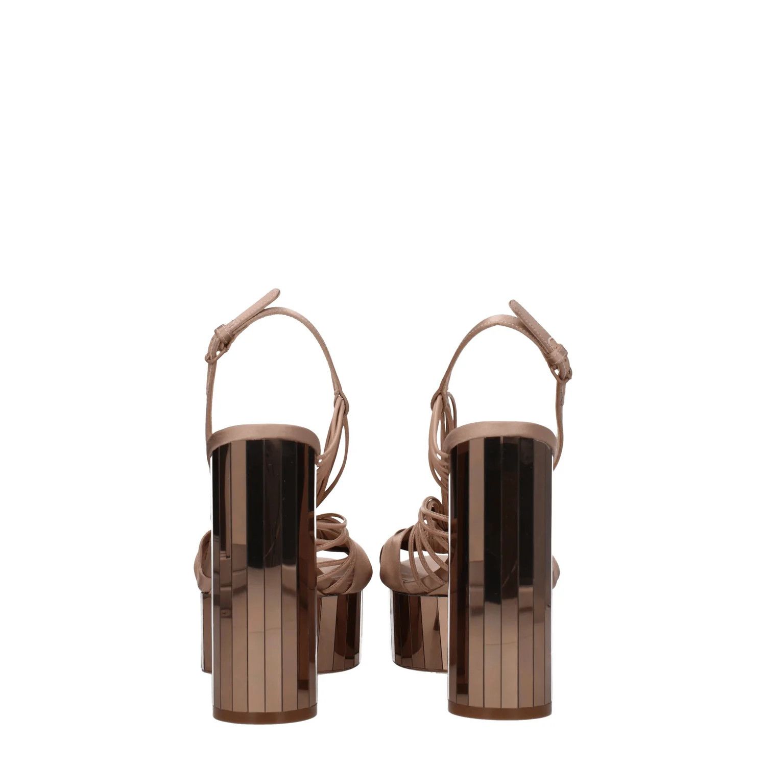 Salvatore Ferragamo ob1o1e1224 Satin Sandals in Beige Size US 7.5 / IT 37.5 - 5 Thumbnail