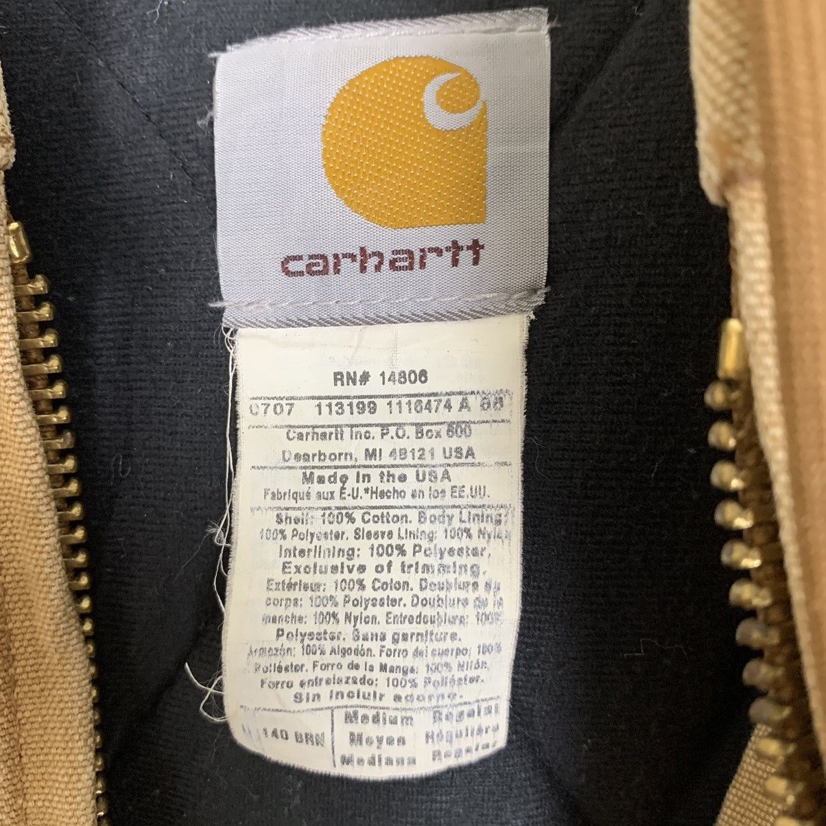 Carhartt × Vintage Vintage Carhatt Duck Active Jacket Carhatt Zipper Jacket Size US M / EU 48-50 / 2 - 17 Thumbnail