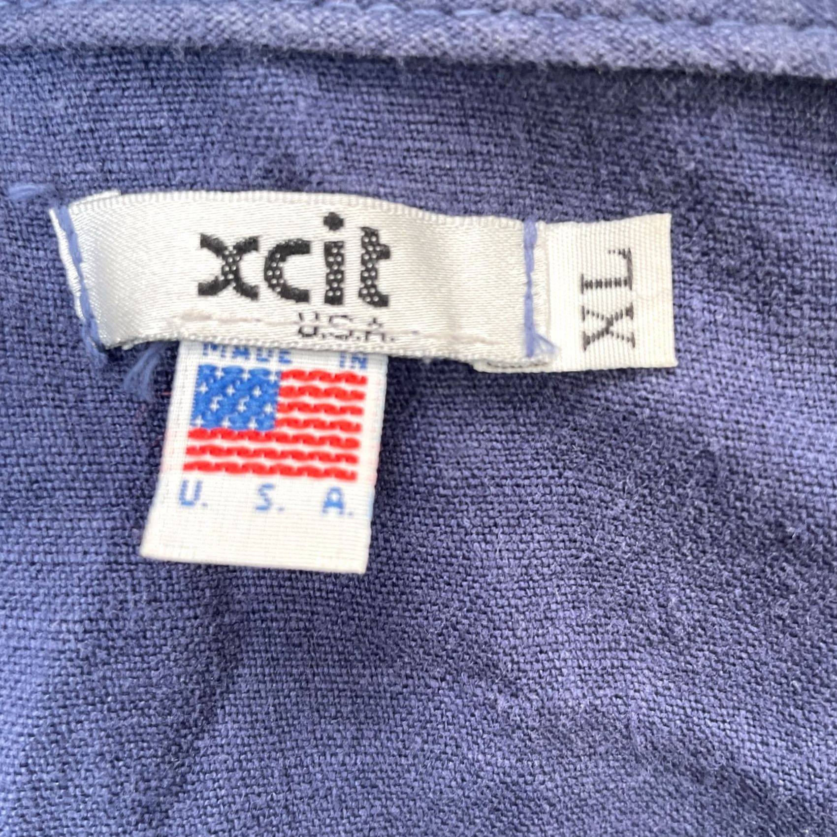 Vintage VINTAGE Xcit Dress Women XL Blue Linen Prairie Cottagecore Made in USA Size XL / US 12-14 / IT 48-50 - 3 Thumbnail