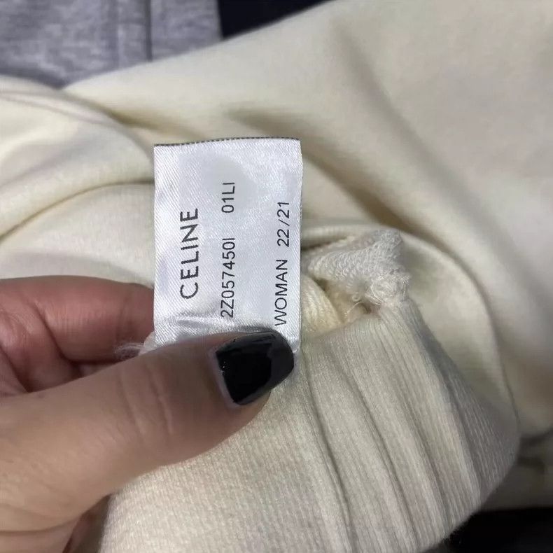Celine Celine Ivory Logo Print Relaxed Drawstring Shorts Size US 32 / EU 48 - 4 Thumbnail