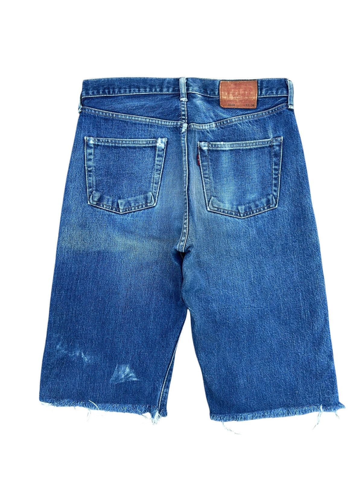 Kapital Vintage Levis Big E Selvedge Short Distressed Denim jeans Size US 33 - 2 Thumbnail