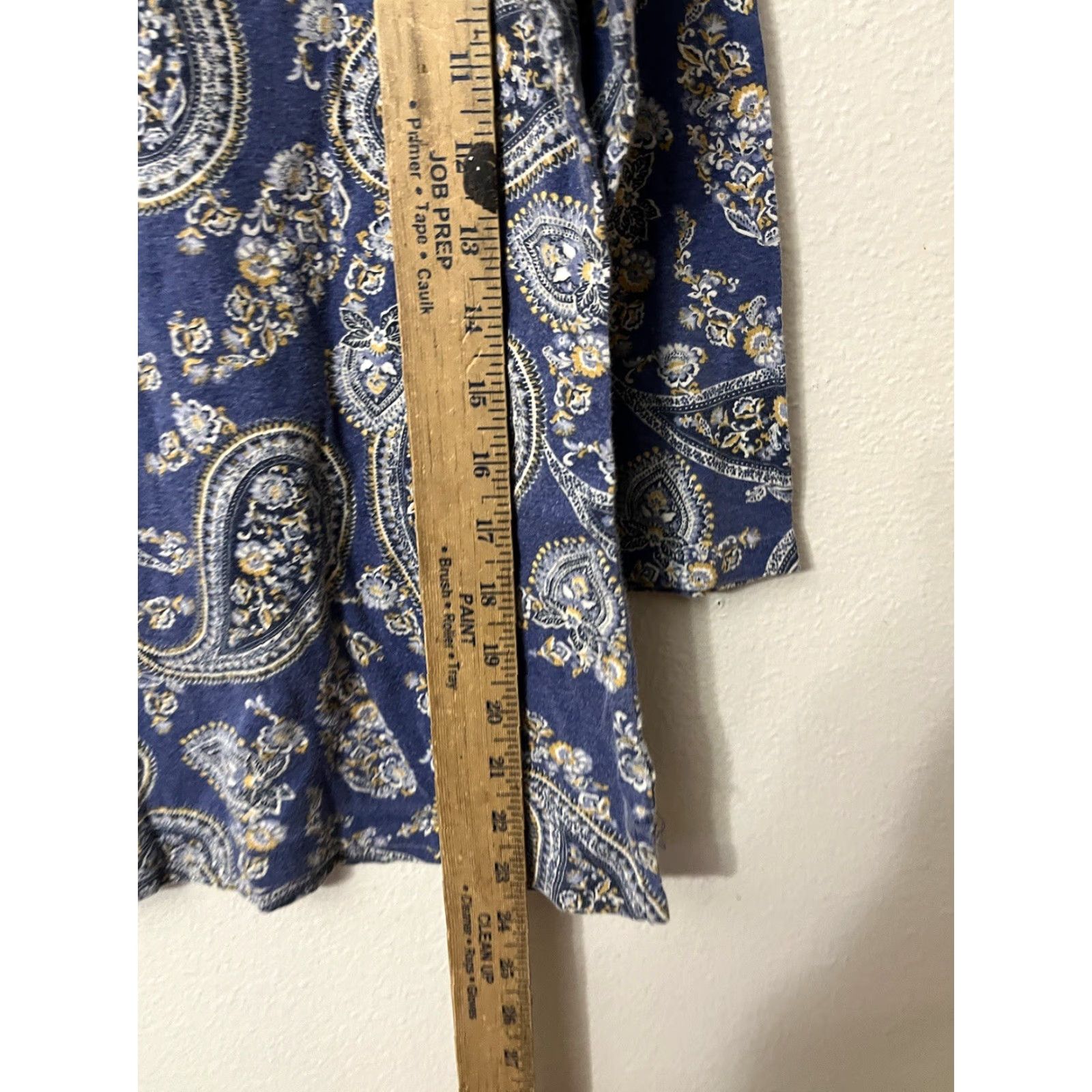 Croft & Barrow VINTAGE Croft & Barrow Blue Floral Cotton Blend 3/4 Sleeve Blouse Womens XL Size XL / US 12-14 / IT 48-50 - 4 Thumbnail