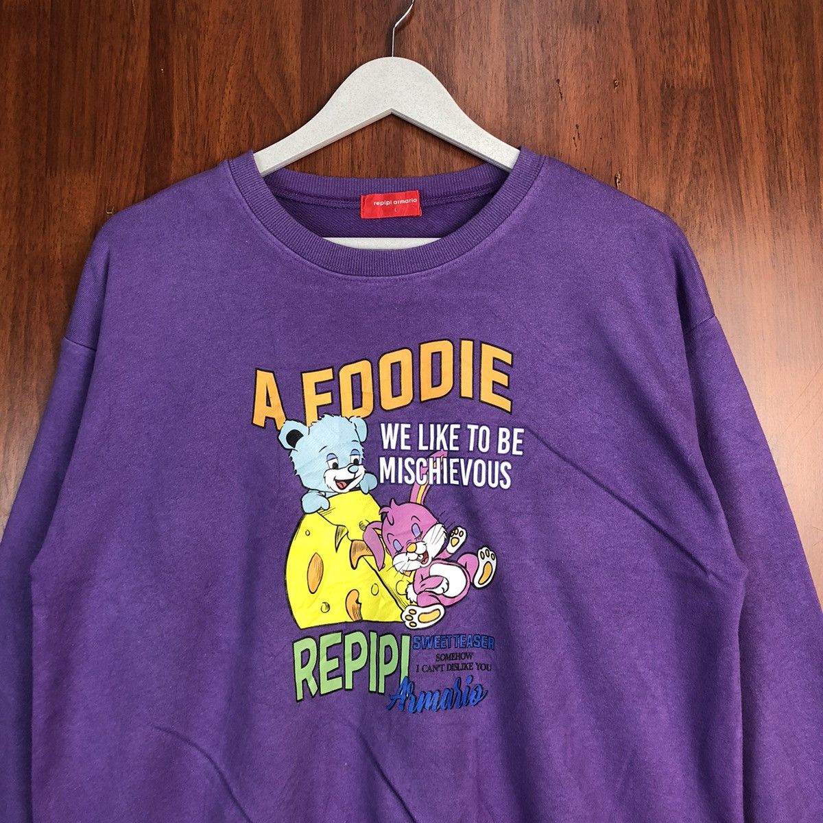 Japanese Brand Repipi Armario Purple Sweatshirt #7543 Size M / US 6-8 / IT 42-44 - 2 Thumbnail