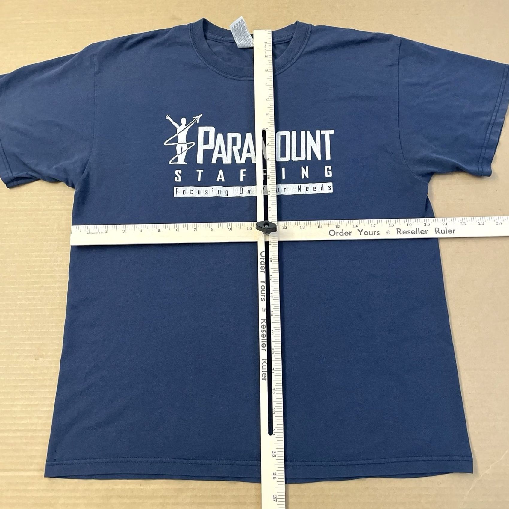 Fruit Of The Loom VINTAGE Paramount Staffing Shirt Adult Large Blue USA 90s Fruit of the Loom Mens Size US L / EU 52-54 / 3 - 2 Thumbnail