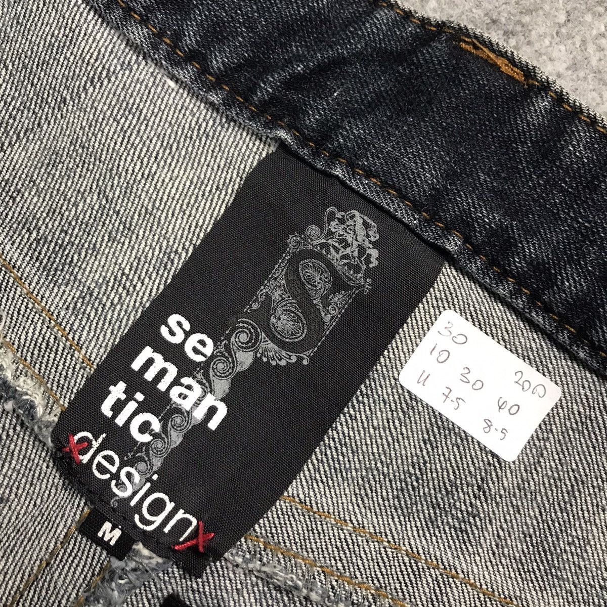 Hysteric Glamour × Japanese Brand FLARE SEMANTICDESIGN DISTRESSED DENIM BOOTCUT PANTS Size US 30 / EU 46 - 20 Thumbnail