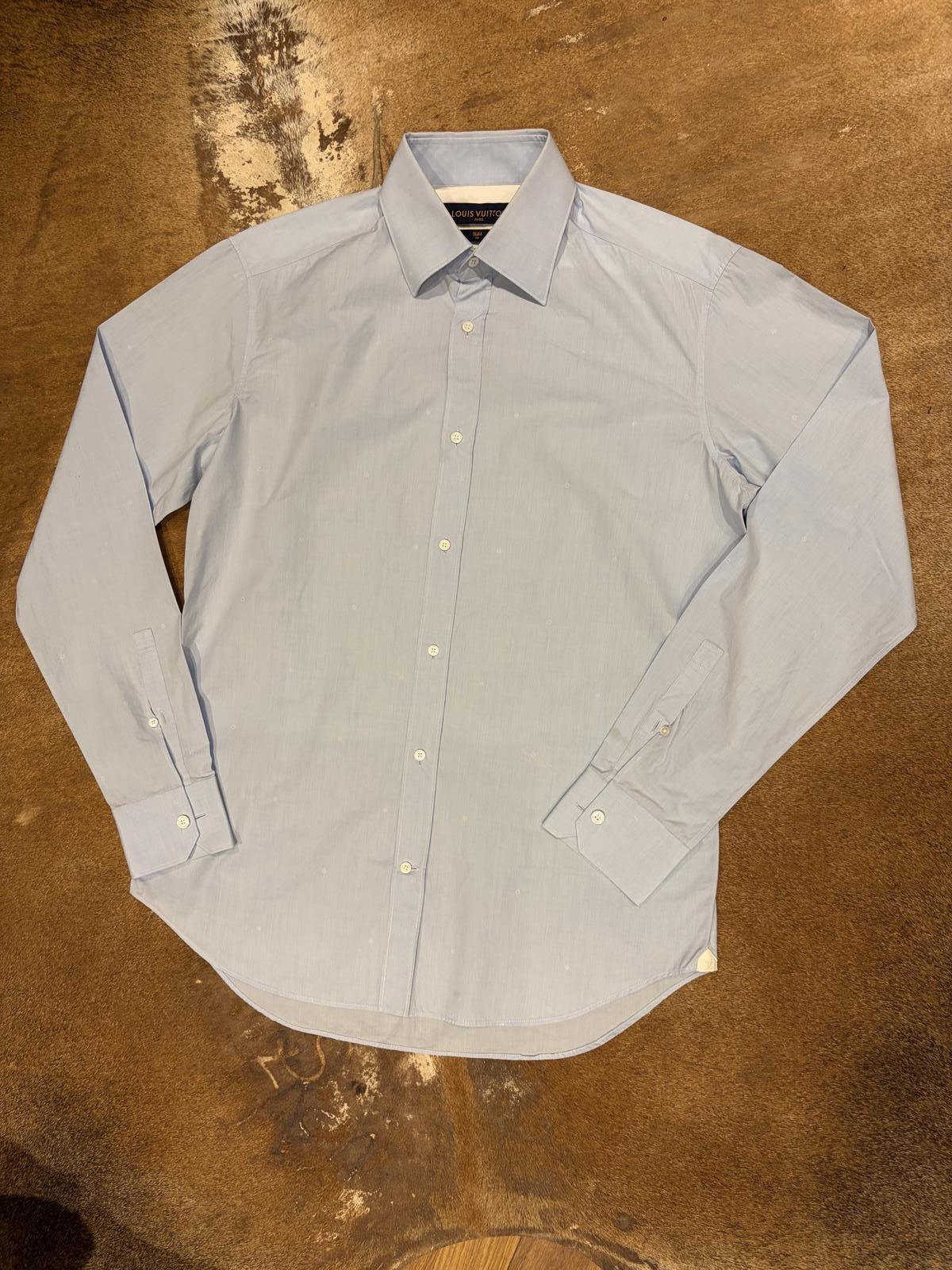 Louis Vuitton Louis Vuitton Subtle Monogram Jacquard Shirt – Light Blue Size US M / EU 48-50 / 2 - 1 Thumbnail