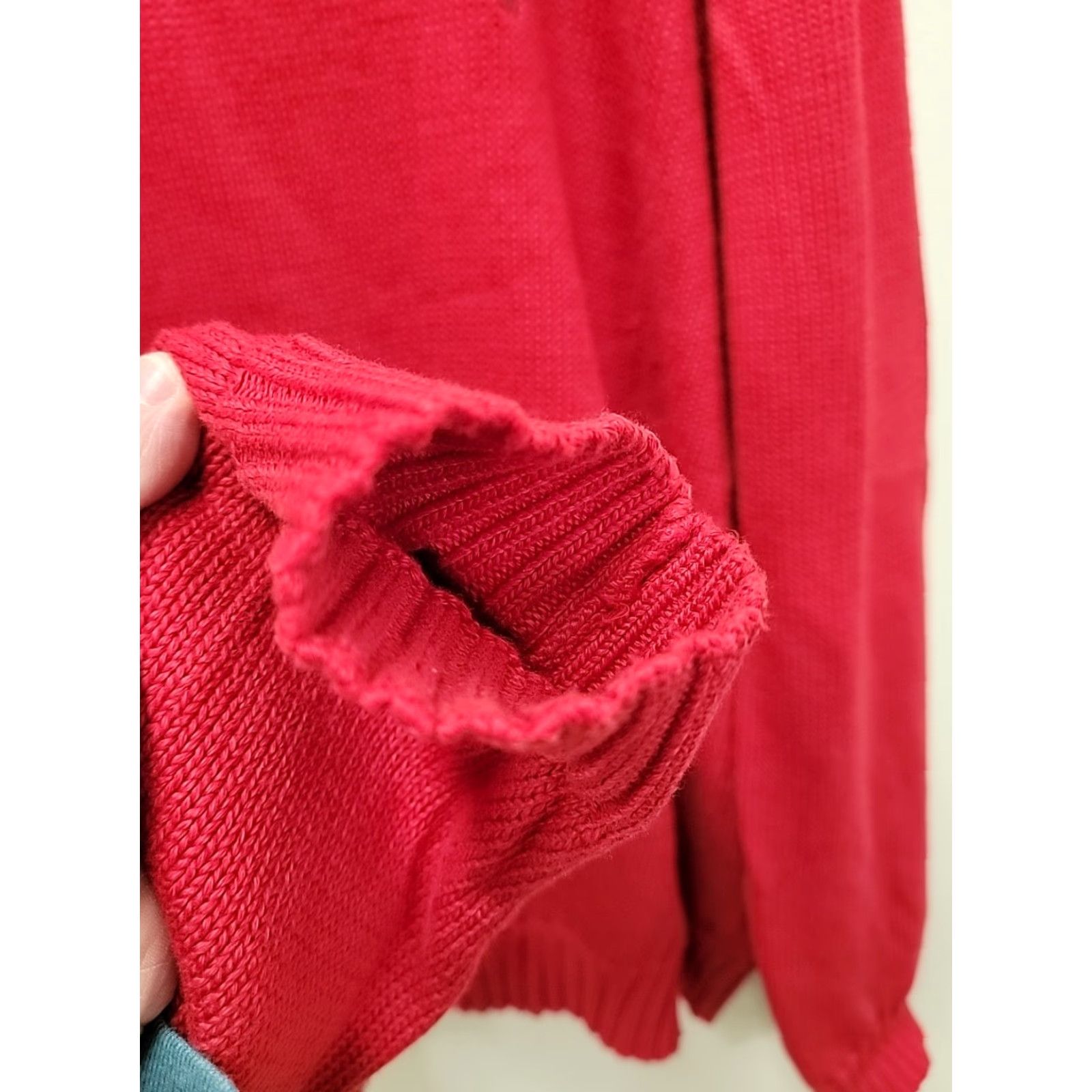 Polo Ralph Lauren VINTAGE Polo Ralph Lauren Sweater Shirt 2XL Mens Red Knit Pullover 90s Classic Crew Neck Long Sleeve Cotton Size US XXL / EU 58 / 5 - 3 Thumbnail