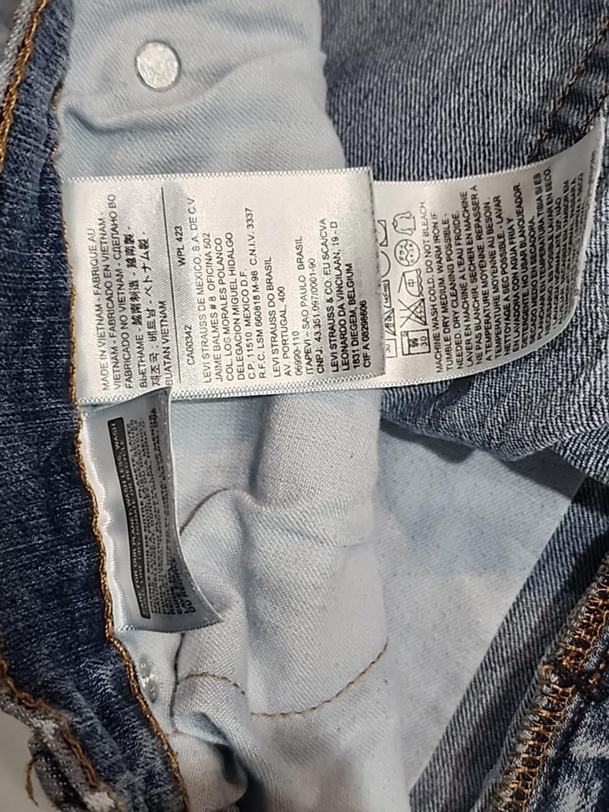 Levi's Levi's 505 Mens Jeans Actual 34Wx33L Blue Denim Regular Fit Size US 34 / EU 50 - 8 Thumbnail
