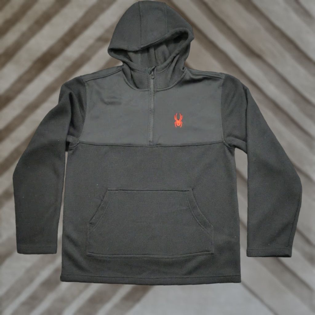 Spyder Spyder Hoodie Mens Large Black Quarter Zip Jacket Outdoors Size US L / EU 52-54 / 3 - 1 Thumbnail