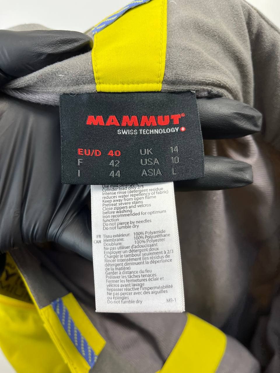 Mammut Mammut DryTech Premium Ski Pants Yellow Waterproof Womens 40 Size 40" / US 18 - 8 Thumbnail