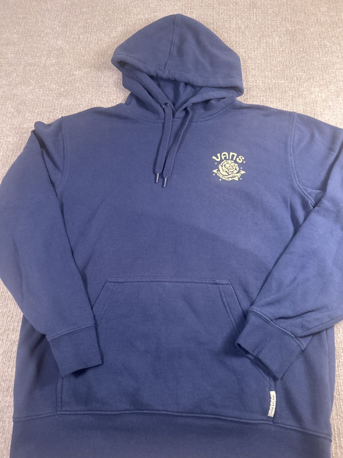 Vans Vans Men’s Hoodie Size S Navy Blue Skeleton Rose Graphic0072 Size US S / EU 44-46 / 1 - 1 Thumbnail
