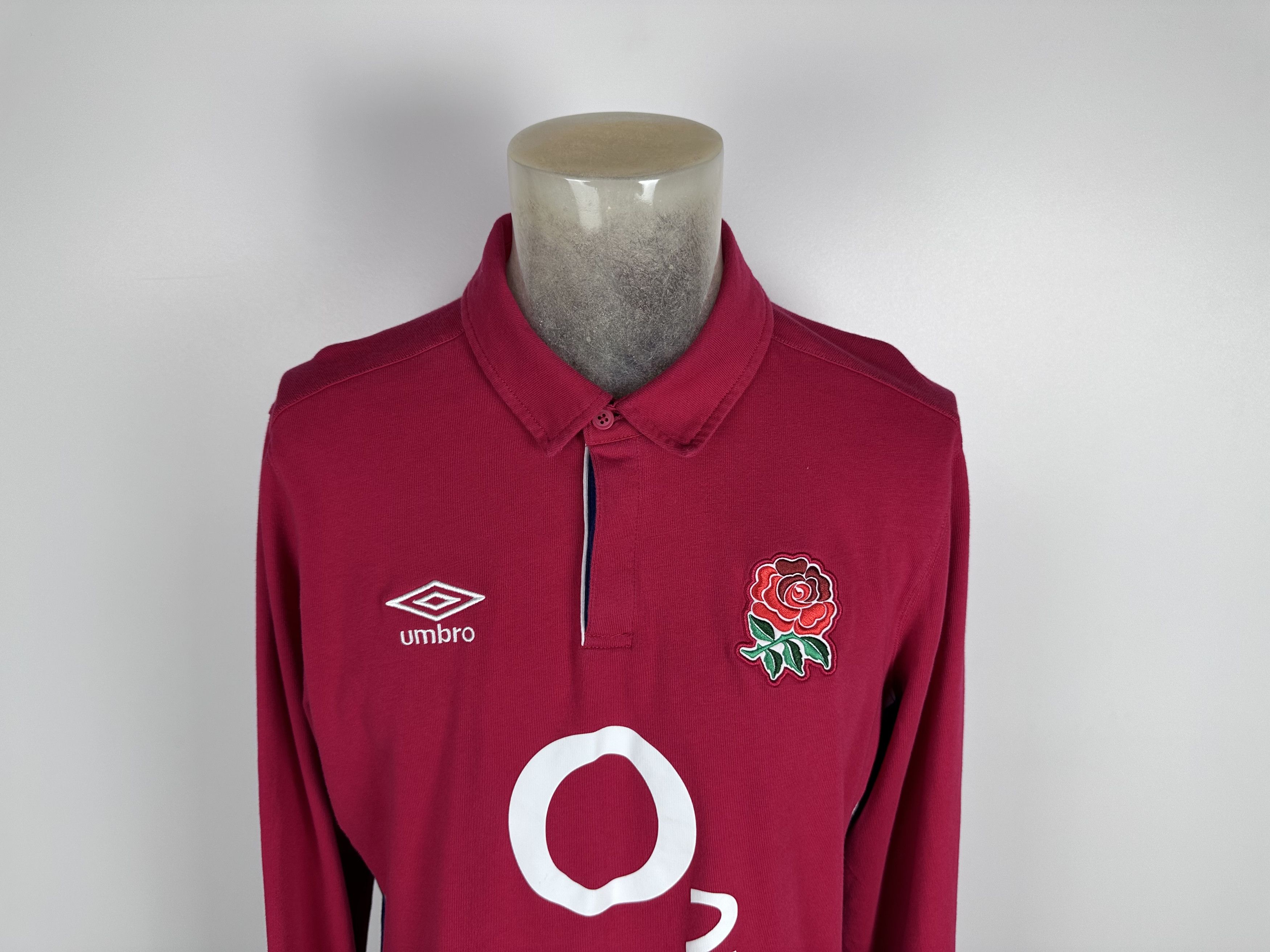 Umbro Umbro England Rugby Away Shirt Long Sleeve 2021 Red Size XL Size US XL / EU 56 / 4 - 4 Thumbnail
