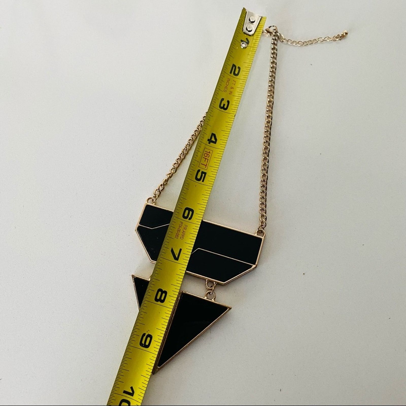 Nordstrom NORDSTROM Black Gold Geometric Triangle Pendant Necklace Size ONE SIZE - 4 Thumbnail