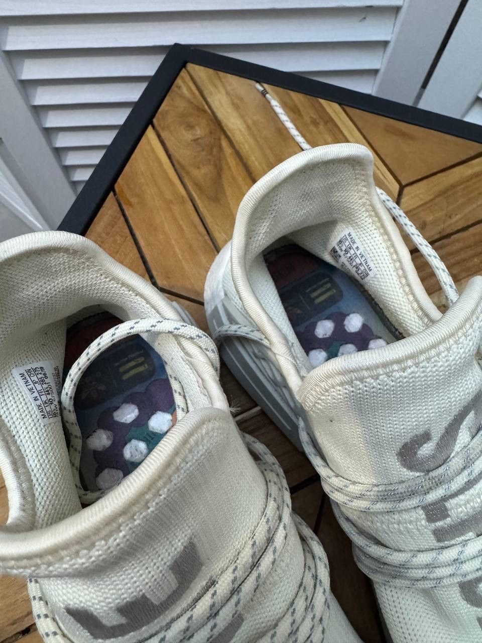 Adidas × Pharrell ADIDAS x PHARRELL NMD Hu HUMAN RACE TRIPLE Size US 10.5 / EU 43-44 - 6 Thumbnail