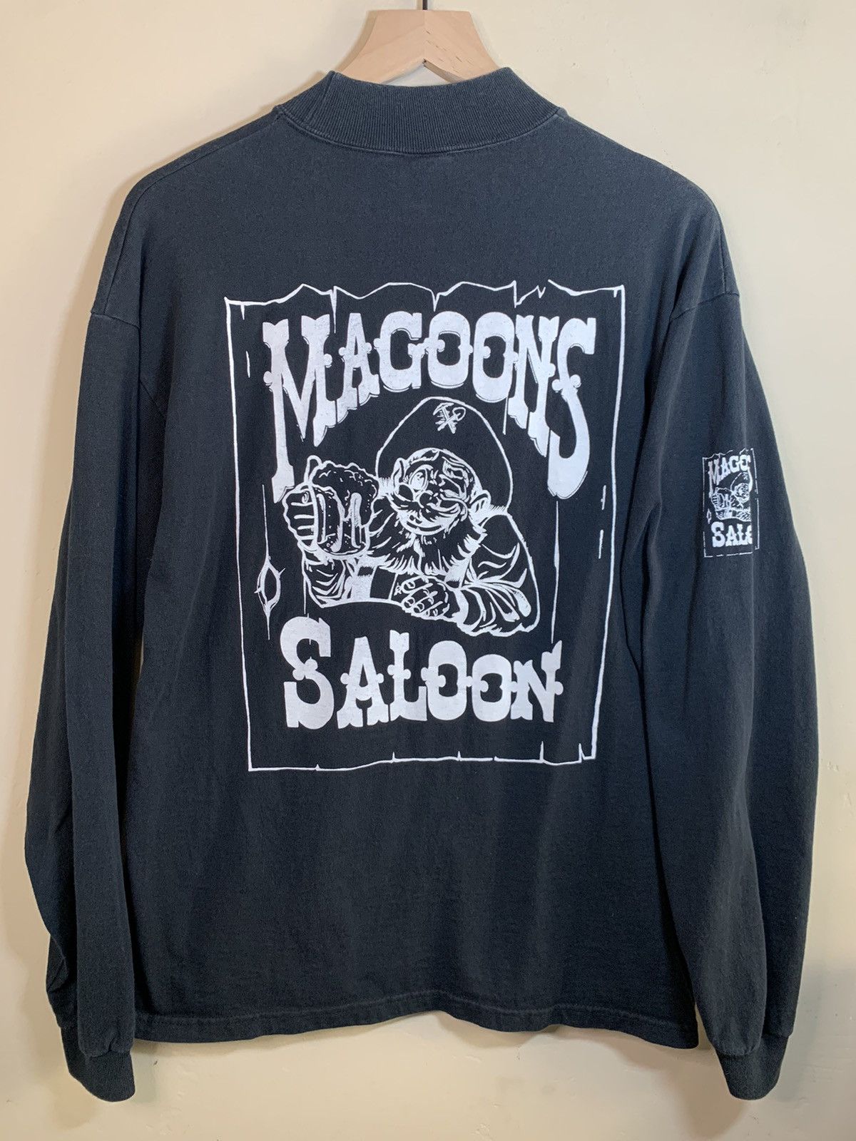 Vintage *RARE* Vintage Magoons Saloon Pollock Pines Biker LS Shirt Size US L / EU 52-54 / 3 - 1 Thumbnail