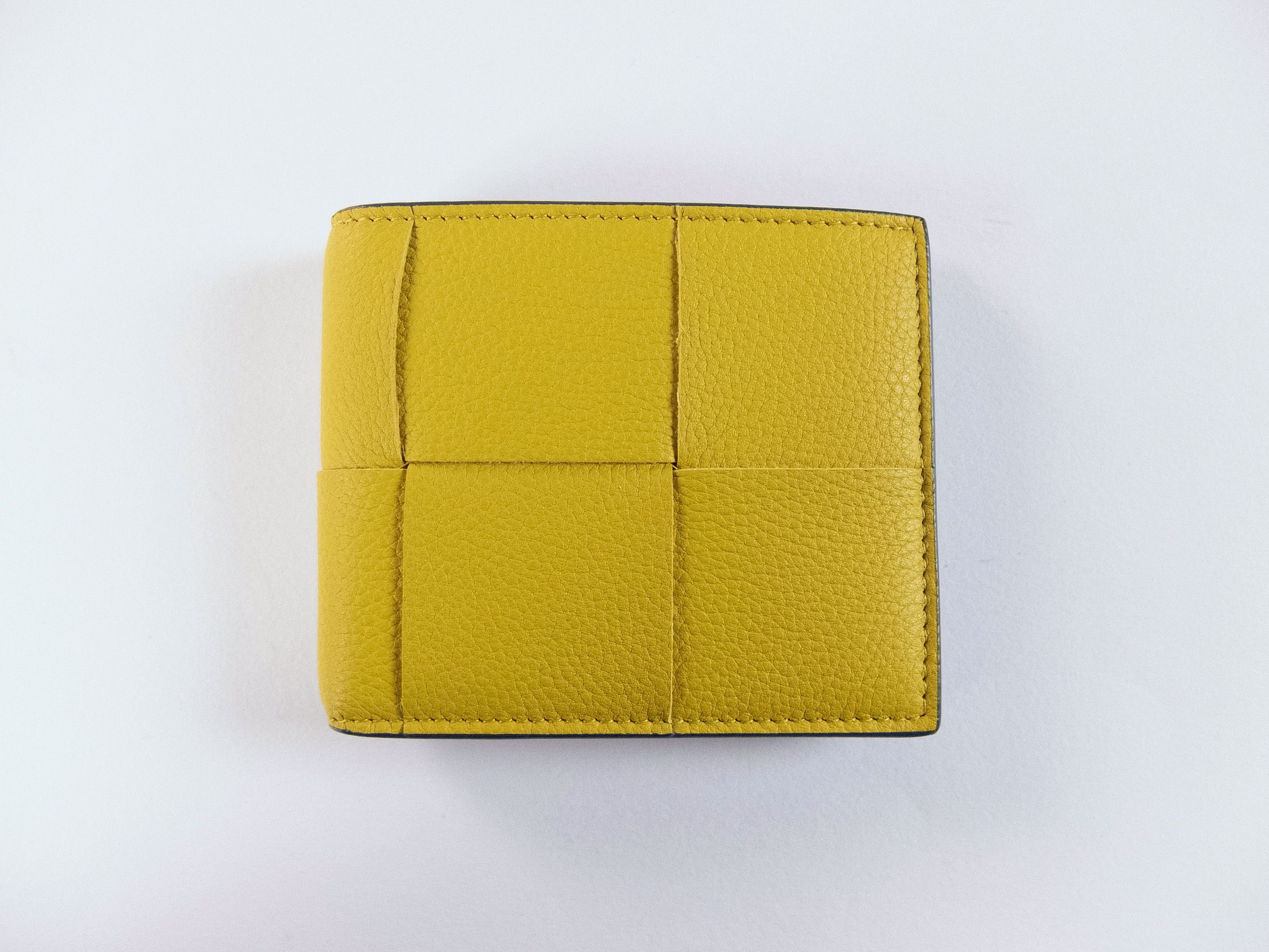 Bottega Veneta BOTTEGA VENETA yellow intrecciato leather bifold wallet q Size ONE SIZE - 1 Thumbnail