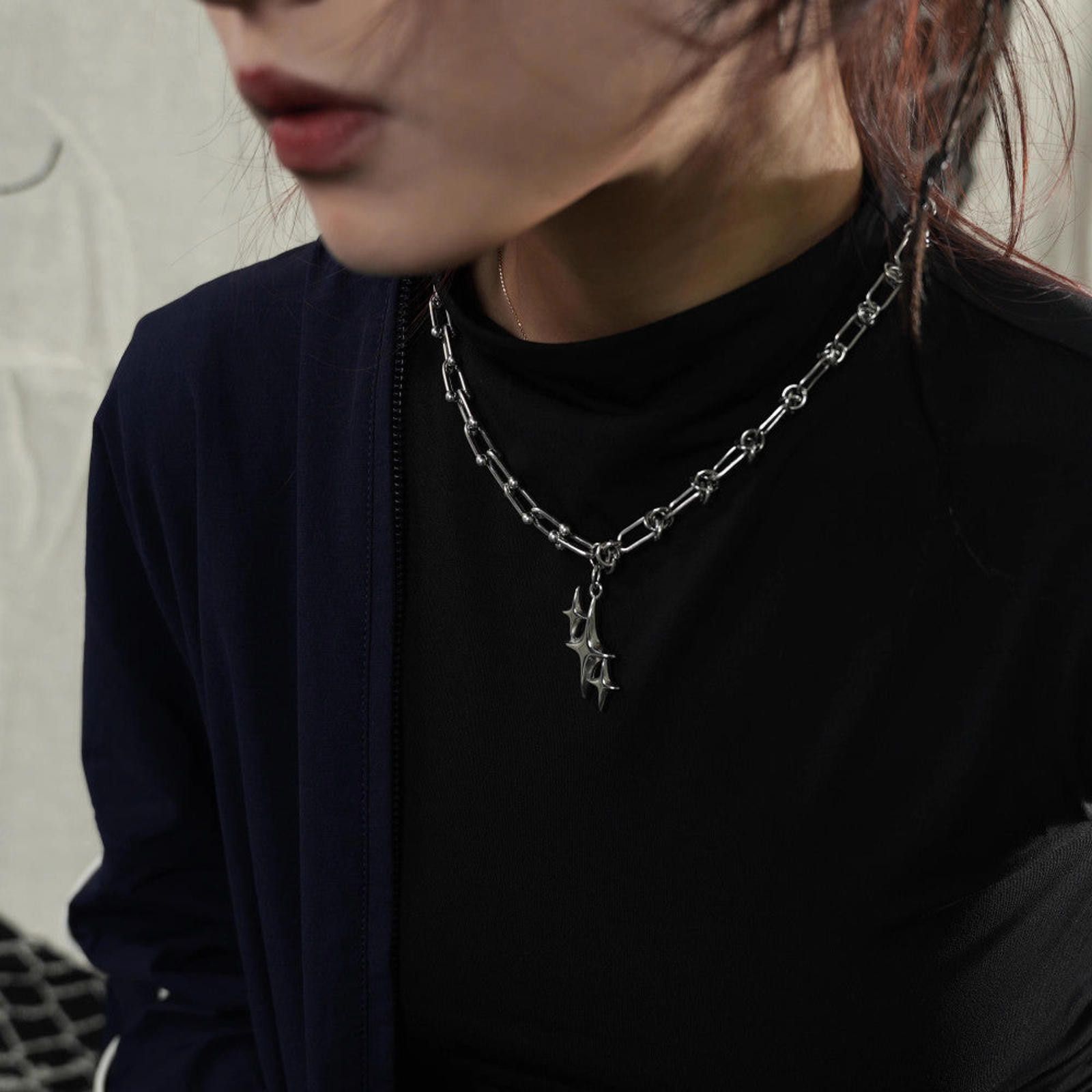 Other Silver Star Pendant Chain Necklace Size ONE SIZE - 2 Thumbnail
